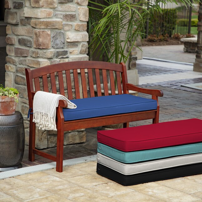 Profoam Lapis Blue Patio Bench Cushion, 42 Inch Wide Outdoor Bench Cushion