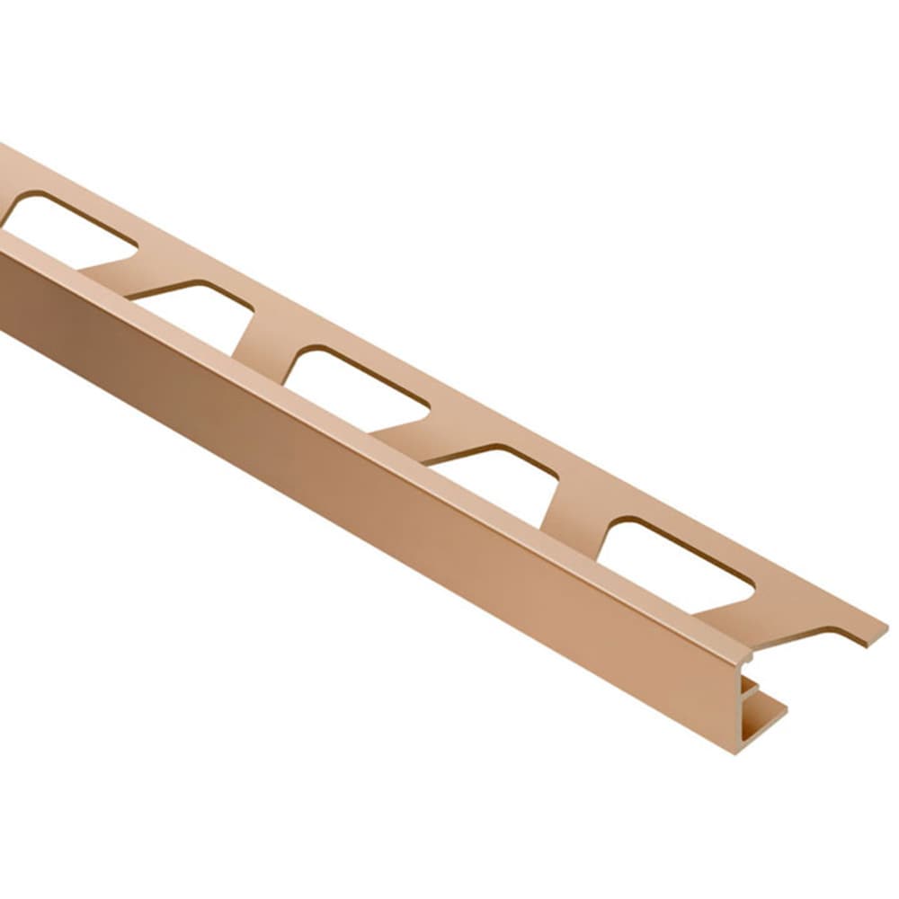 Schluter Systems A80AK Schiene 0.313-in W x 98.5-in L Satin Copper Anodized Aluminum Aluminum L-angle Tile Edge Trim