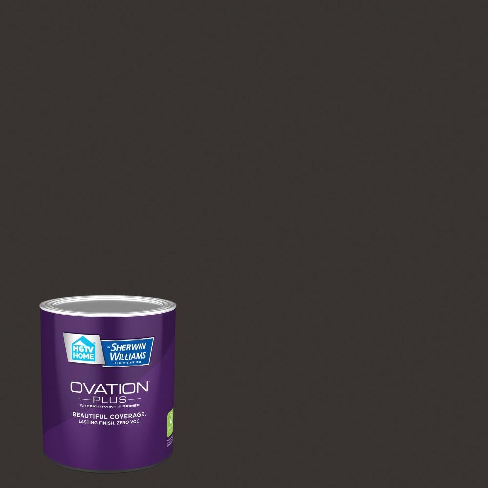 HGTV HOME by Sherwin-Williams 6011-1-2557200 Ovation Plus Flat Fired Earth 6011-1 Latex Interior Paint Paint + Primer ( 1-quart )