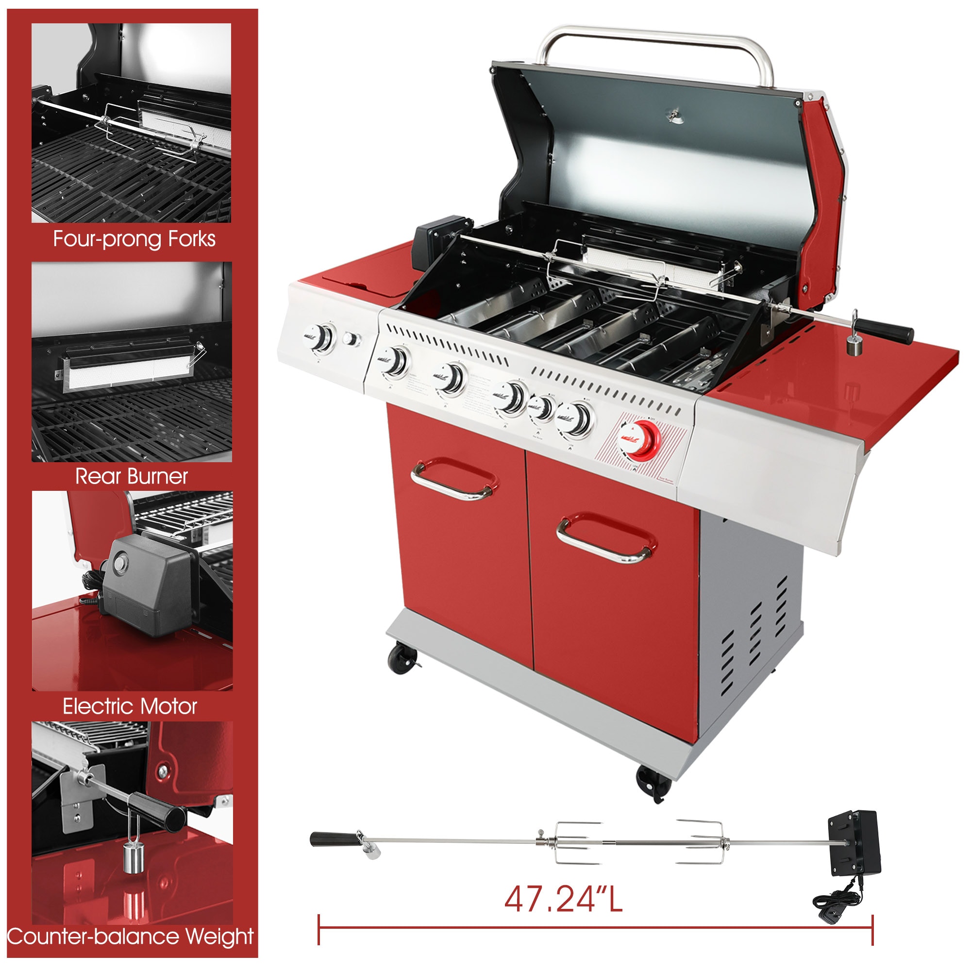 Royal Gourmet GA5403R Gas-Grill - View #9