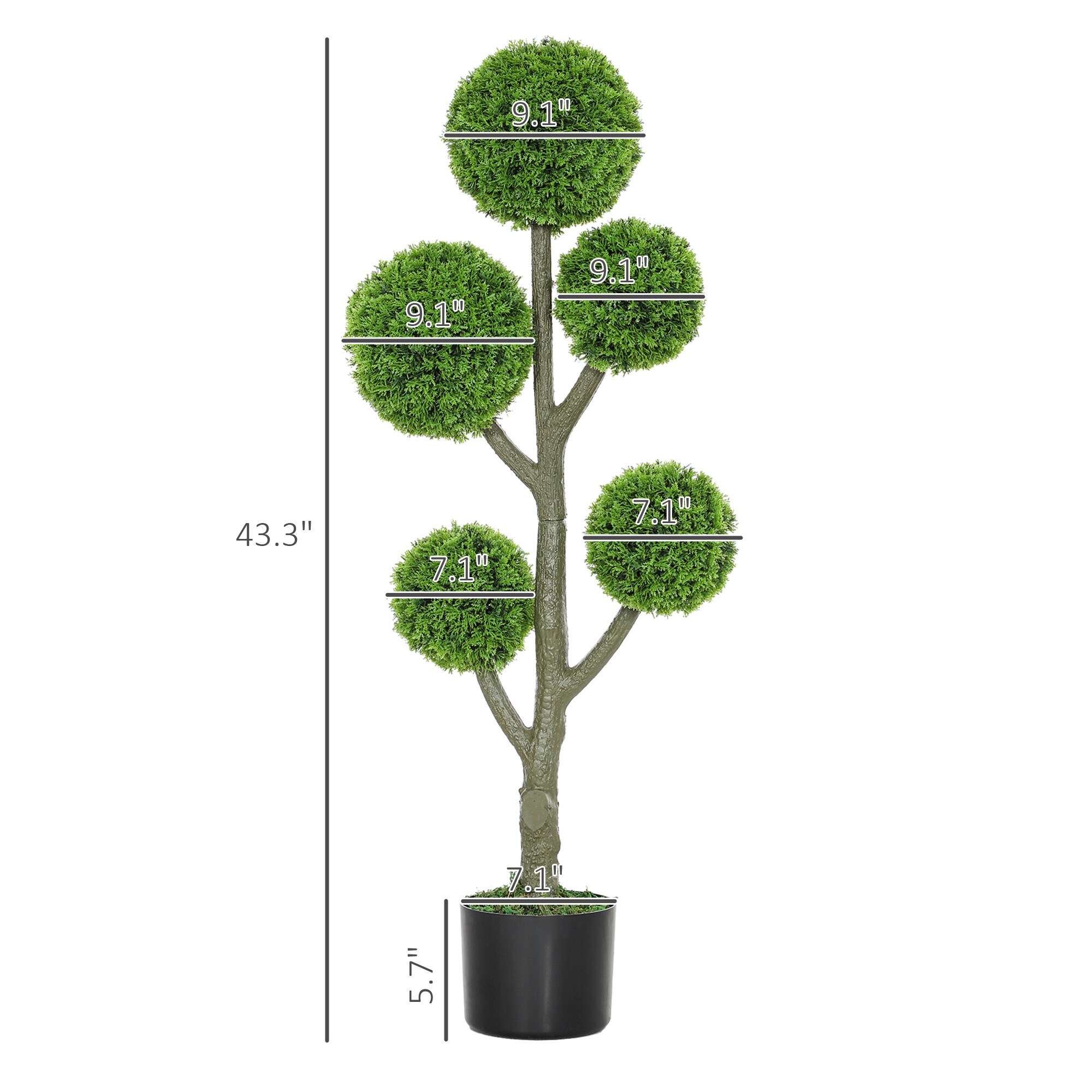 HomCom 830-954V00GN Artificial-Plants-Trees - View #3