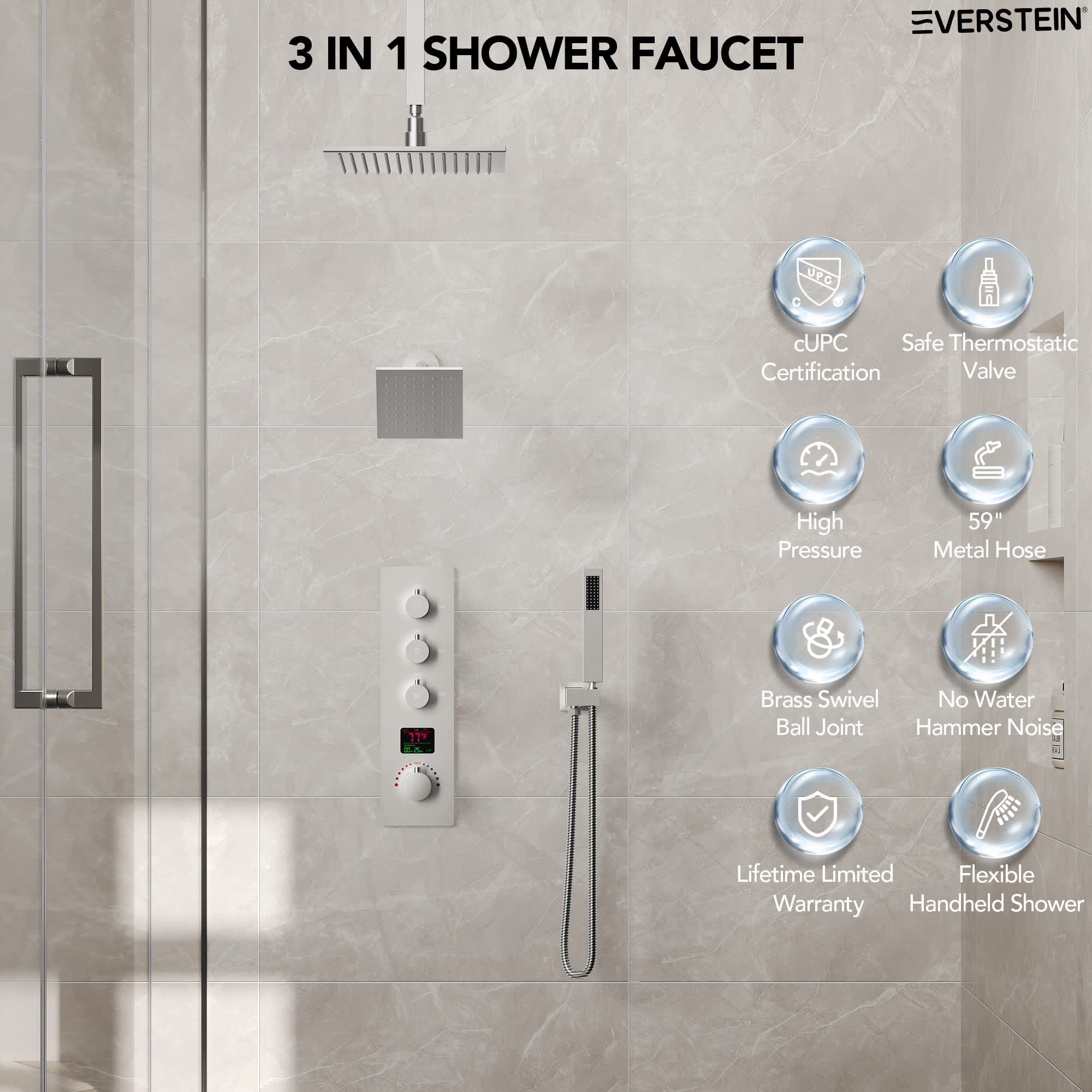 EVERSTEIN SFS-1026-NK12 Tub-Shower-Faucets - View #2
