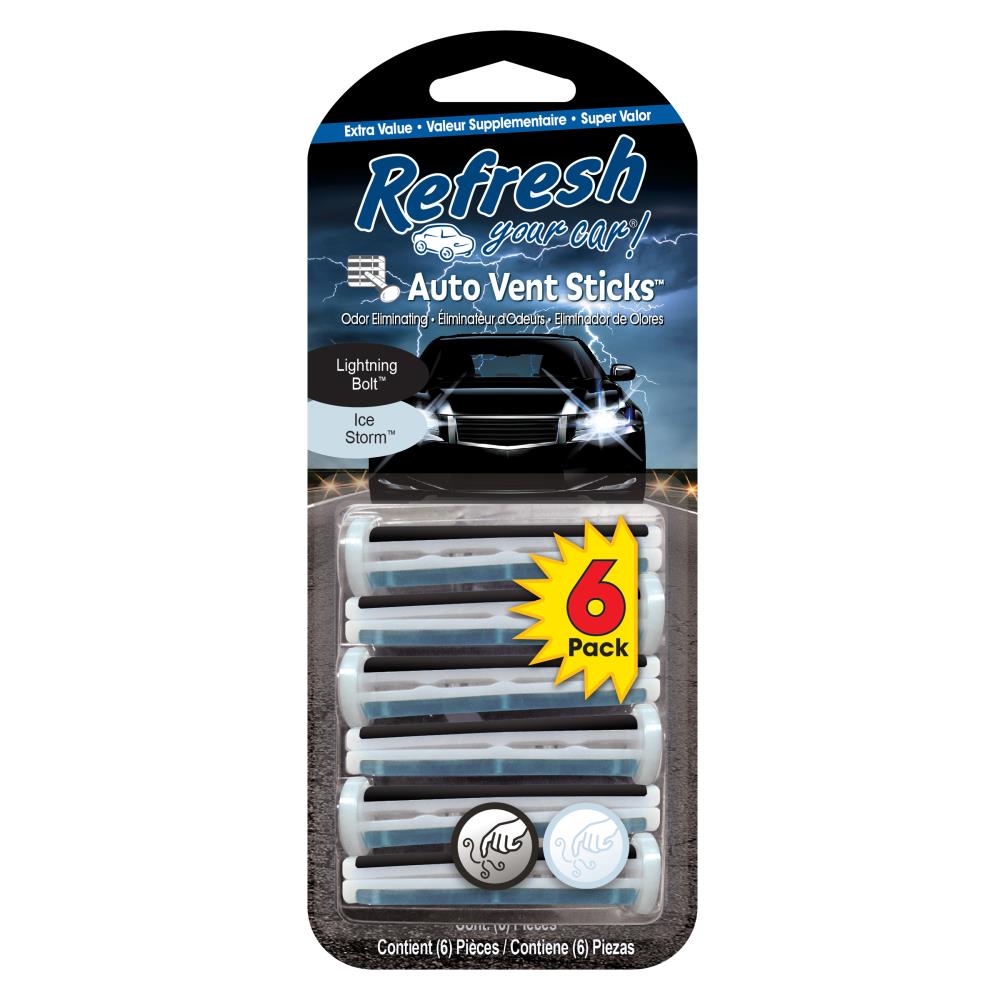 Refresh Your Car! Air Freshener, Lightning Bolt/Ice Storm, 6 Pack 