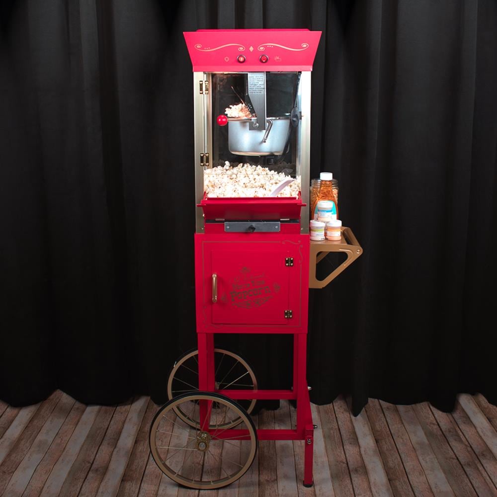 Nostalgia Popcorn Maker Machine - Professional Cart With 8 Oz Kettle Makes  Up To 32 Cups - Vintage Popcorn Machine Movie Theater Style - Red