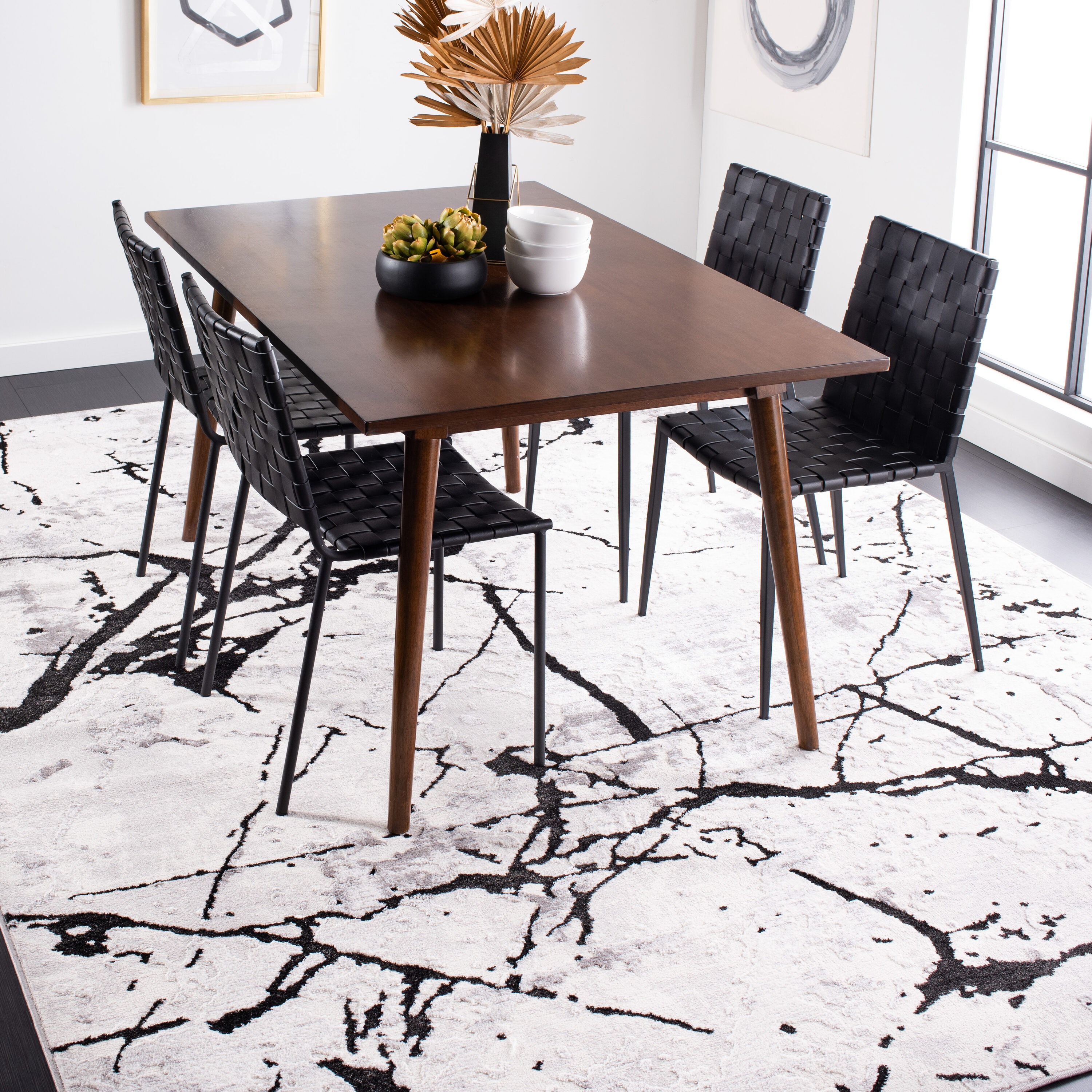 Safavieh ALA293K-1215 Amelia 12 x 15 (ft) Loomed Synthetic Gray/Black Rectangular Indoor Abstract Area rug