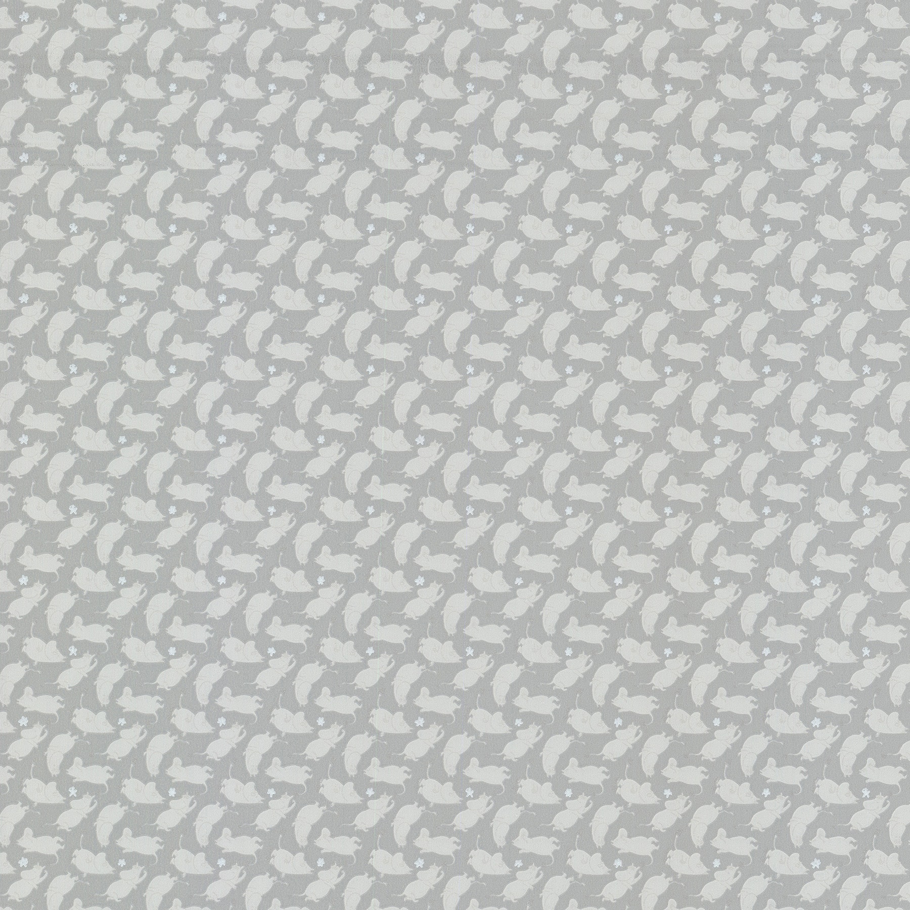 Sandudd SD5167-4 62.8-Sq. Feet Light Grey Non-woven Animals Unpasted Wallpaper