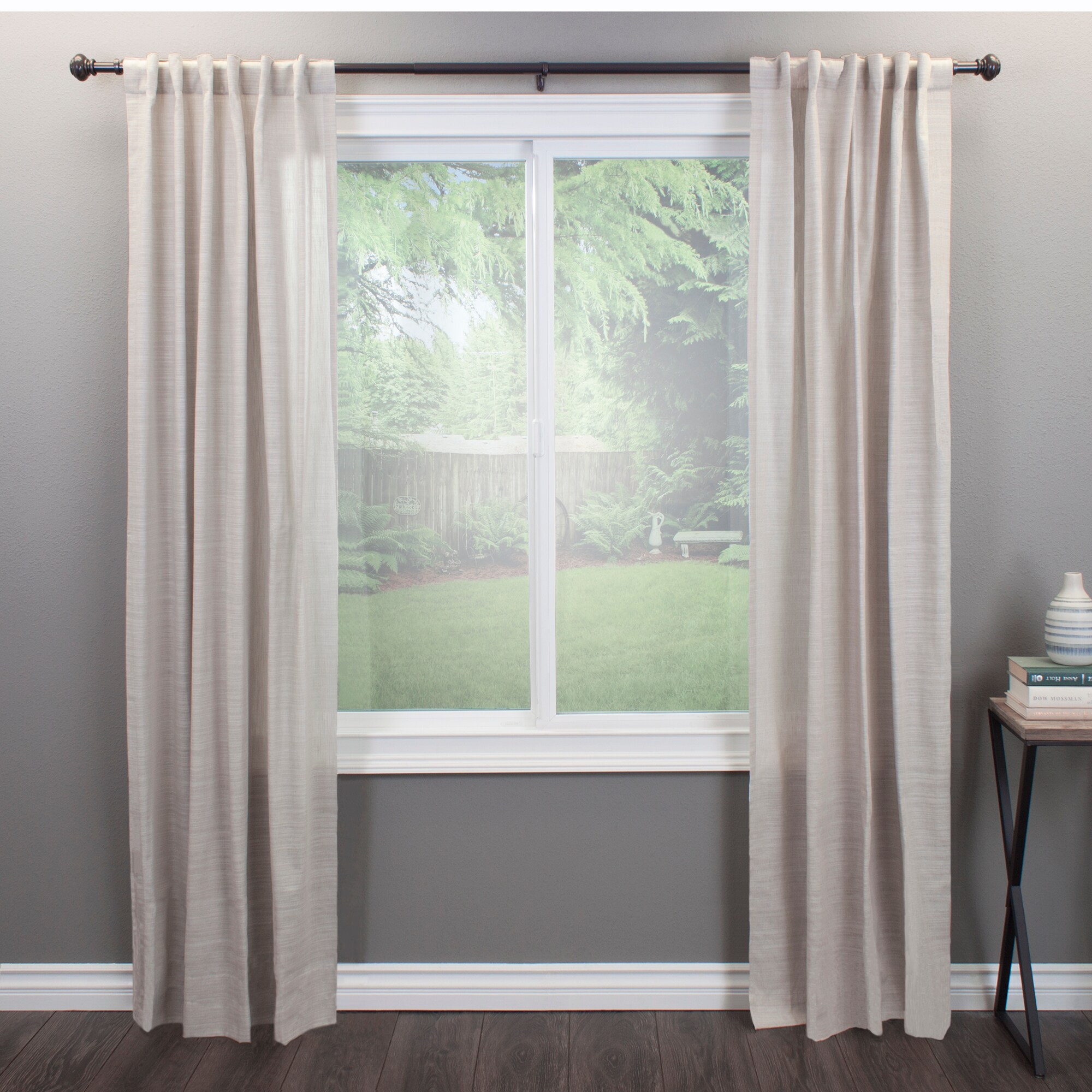 Bronze Adjustable Curtain Rod with Finial, 18-36 Inches