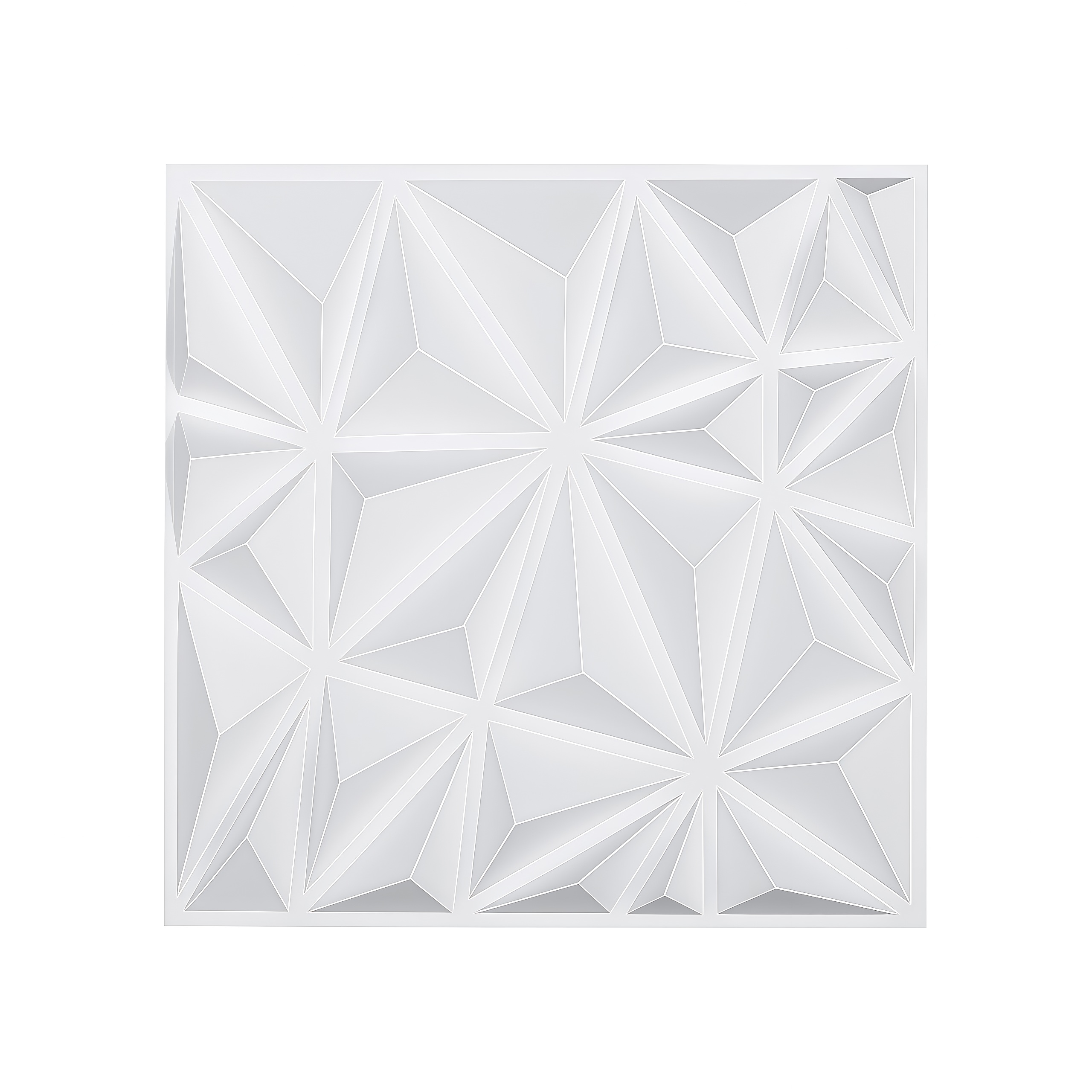 Numhew 11.81in x 11.81in 33-Pack 3D Diamond Matte White Wall Panel