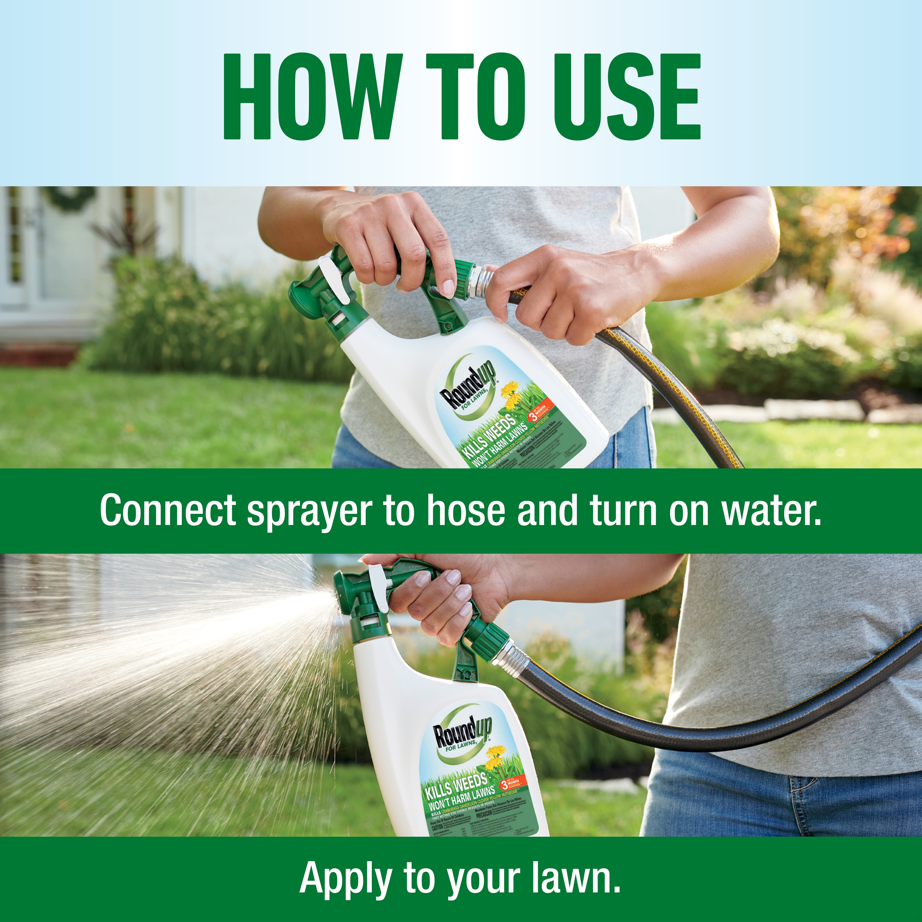 Roundup For Lawns3 32-fl oz Hose End Sprayer Lawn Weed Killer in the ...