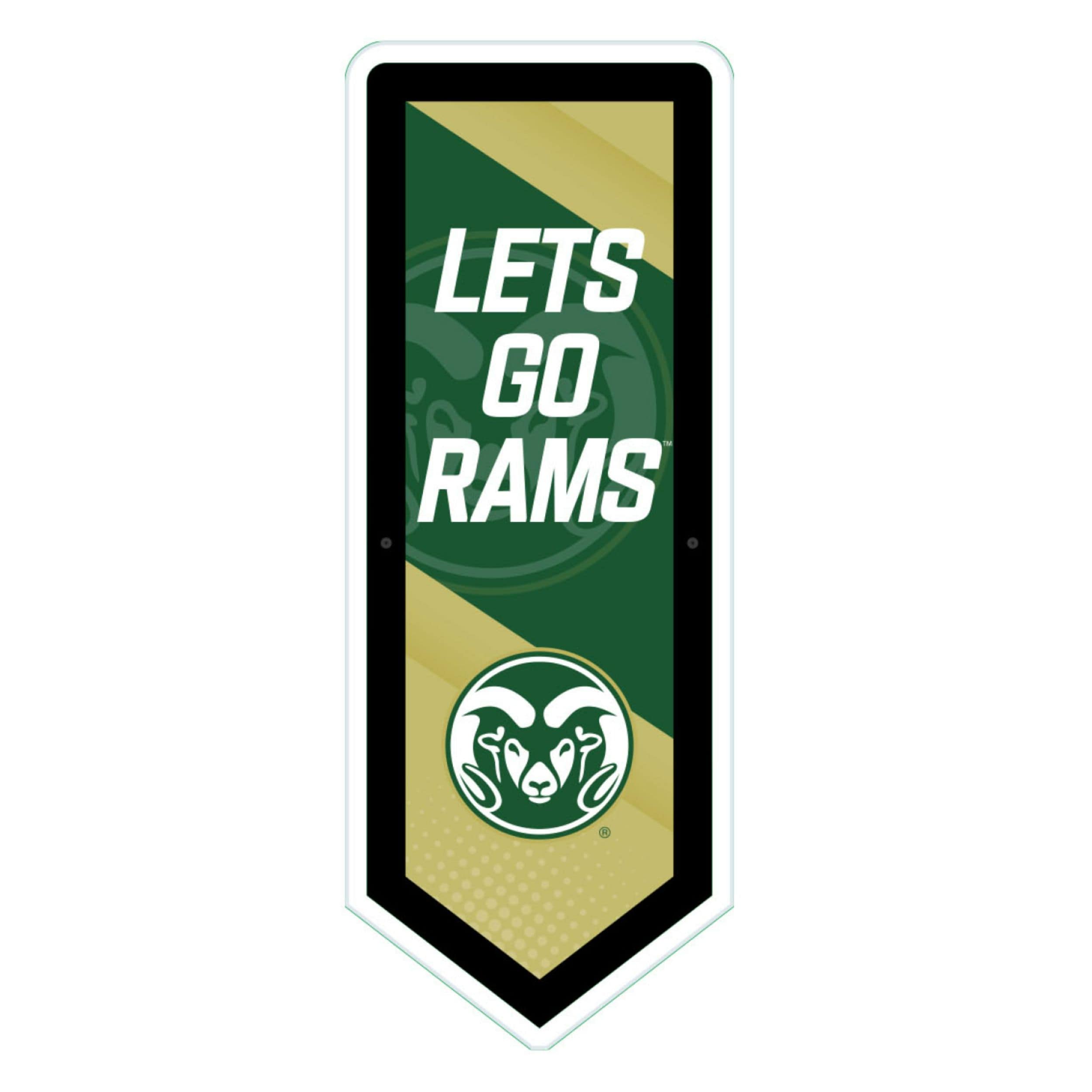 Evergreen 8LED934PEN Colorado State Rams 8.87-Inches W x 23-Inches H Acrylic Sports Wall Phrases Wall accent