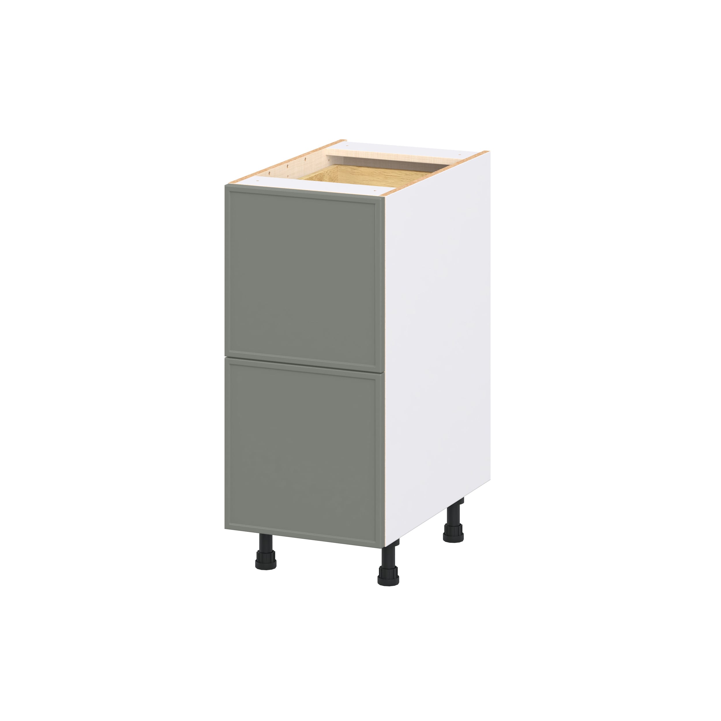 Hugo&Borg DSB2D15I1WD-CO Concord 15-in W x 34.5-in H x 24.66-in D Moss Green 2 -Drawers Drawer Base Fully assembled Cabinet Flat Panel