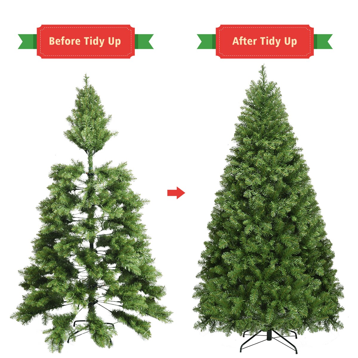 Costway CM20715 Artificial-Christmas-Trees - View #3