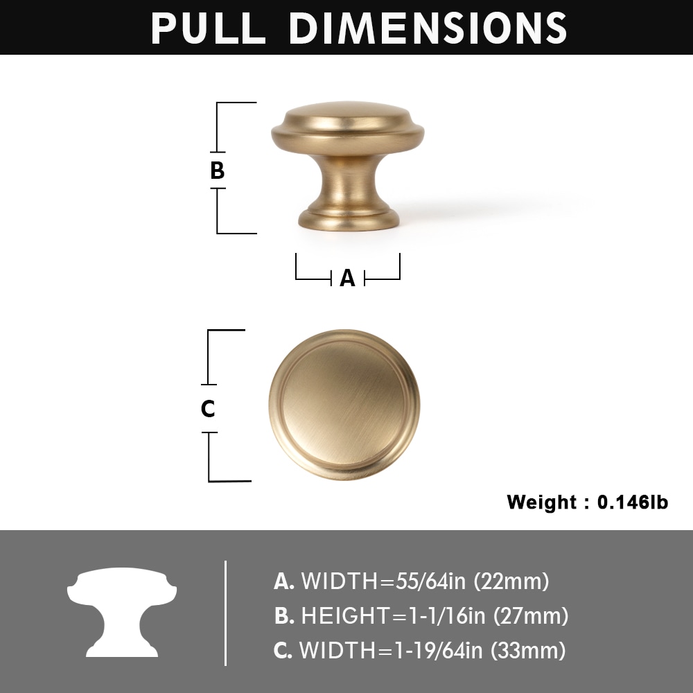 Miaokesen 9217UBR-KNOB-12 Cabinet-Knobs - View #2