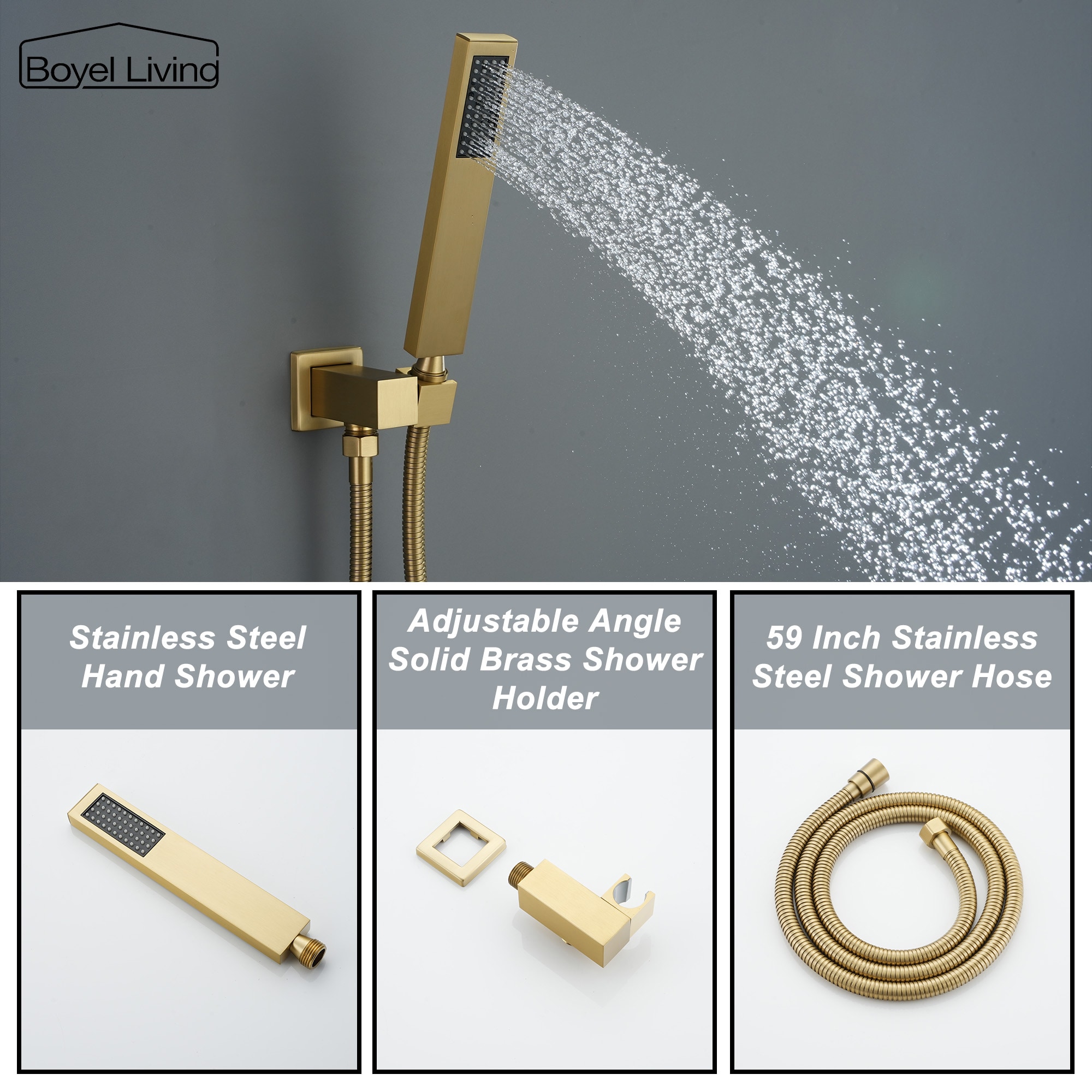 Clihome SMD-BS04BG Showerhead-Bar-Panels - View #6