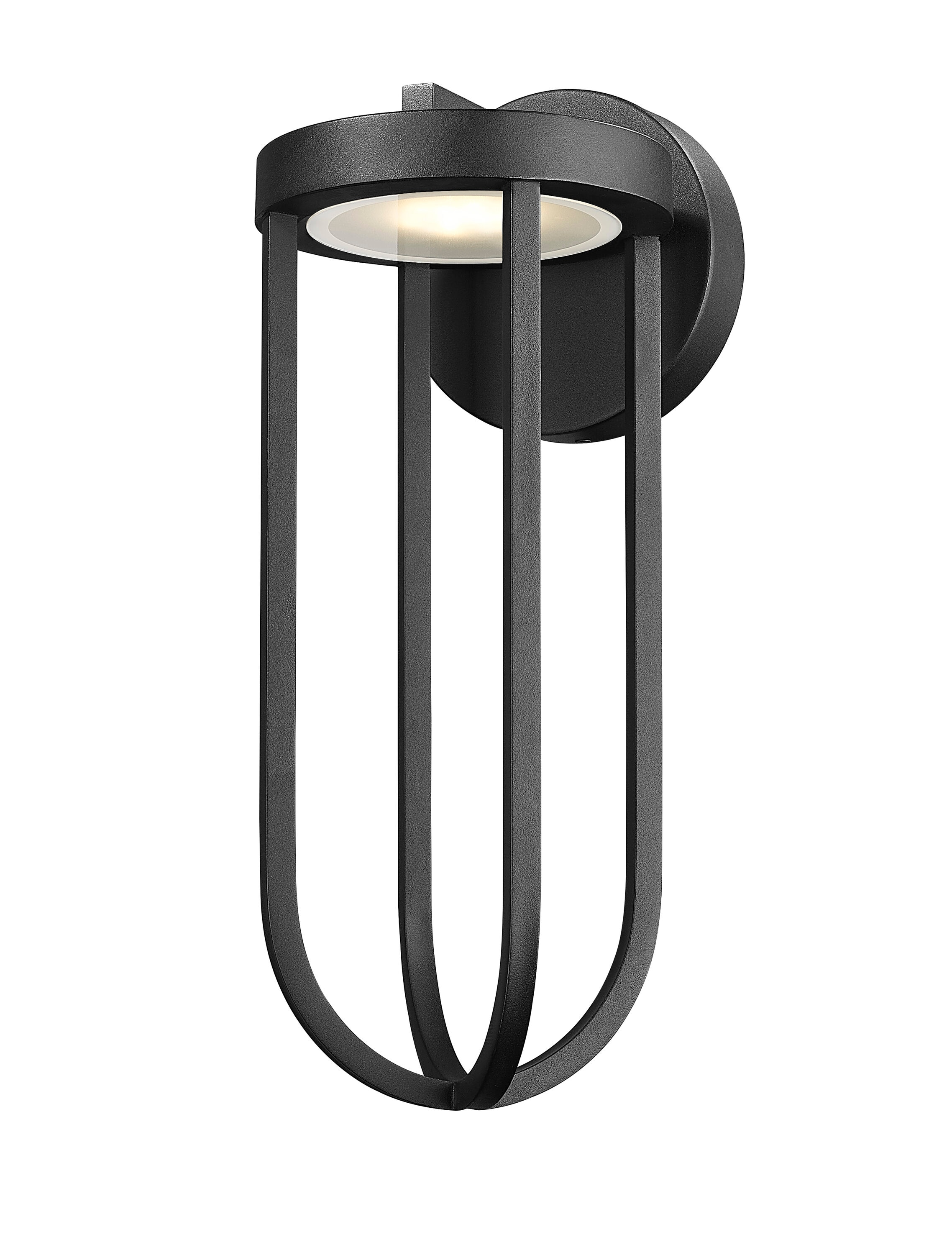 Z-Lite 5005M-BK-LED Leland 18-in H Matte Black Hardwired Integrated LED Outdoor Wall Light
