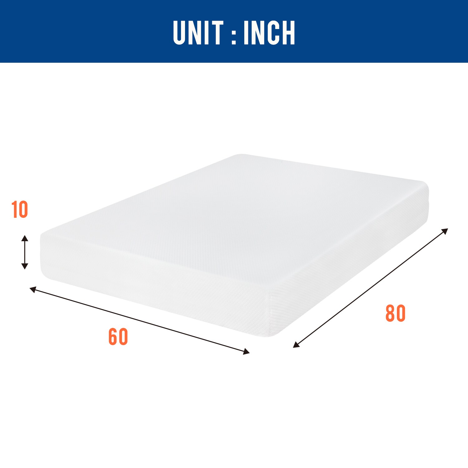 FDW MEM-10Q303-WHITE Mattresses-Boxsprings - View #5