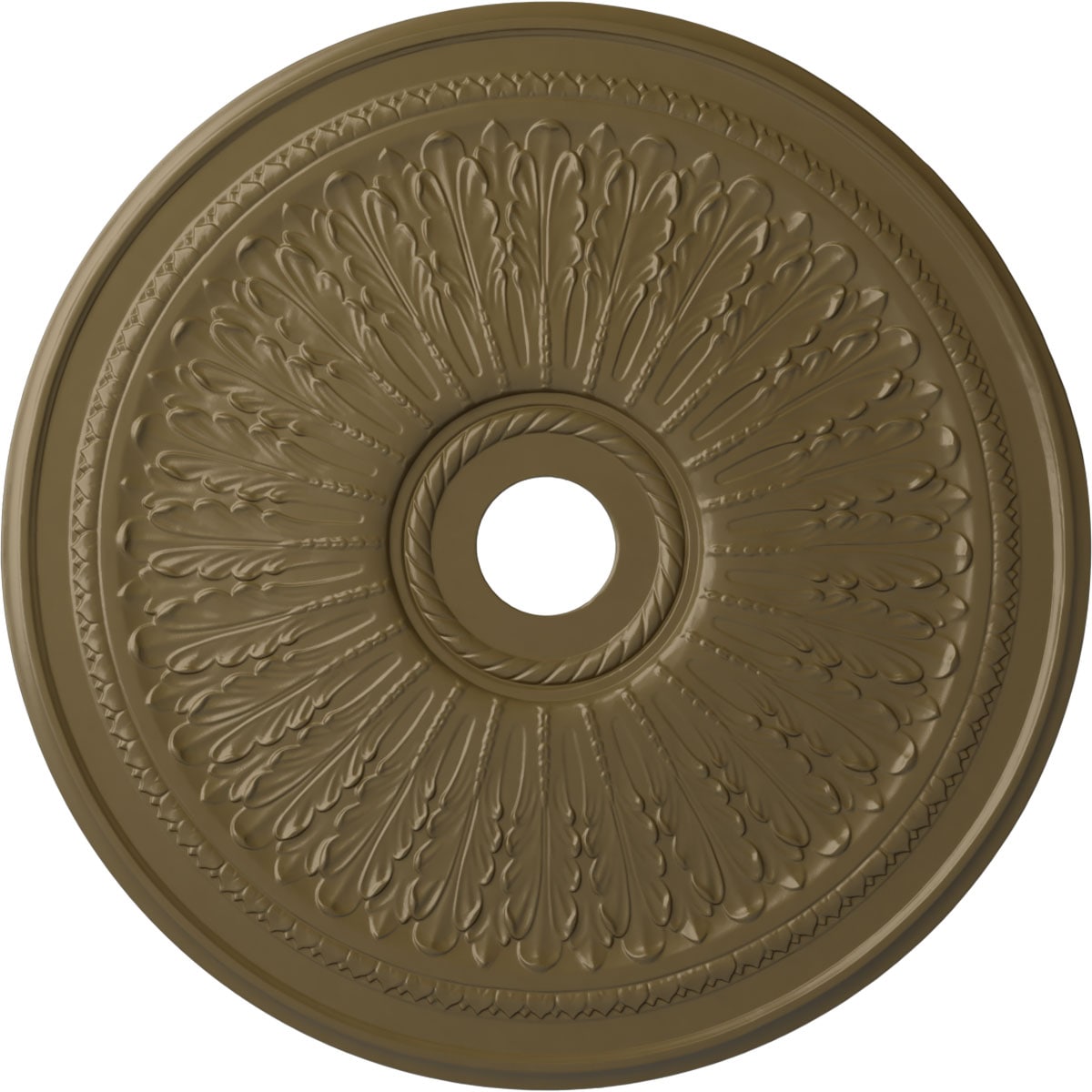 Ekena Millwork CM29OAMMF Oakleaf 29.125-in W x 29.125-in L Painted Mississippi Mud Polyurethane Whole Ceiling Medallion