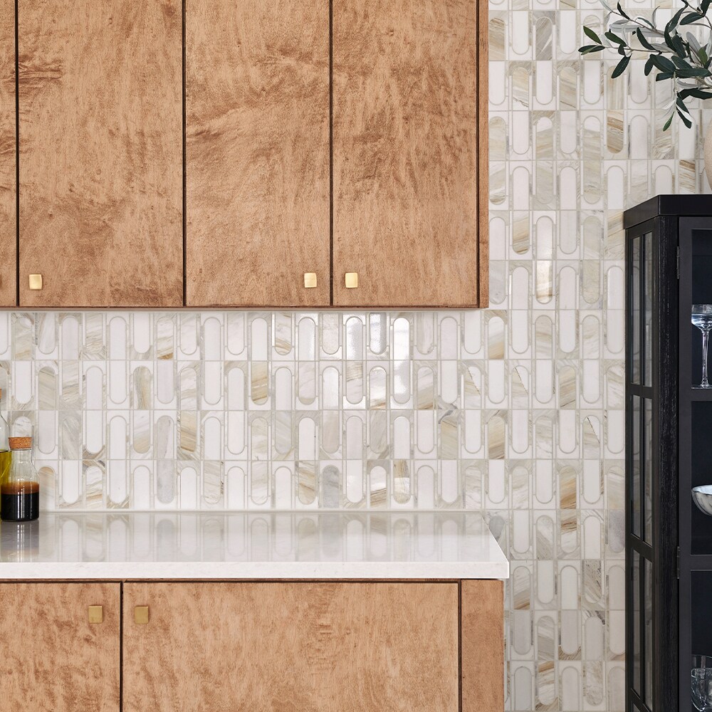 Mauï Peel & Stick Marble Tiles – White Natural Stone, 6 Pack, 2X Faster Installation For Kitchen Backsplash & Interior Walls