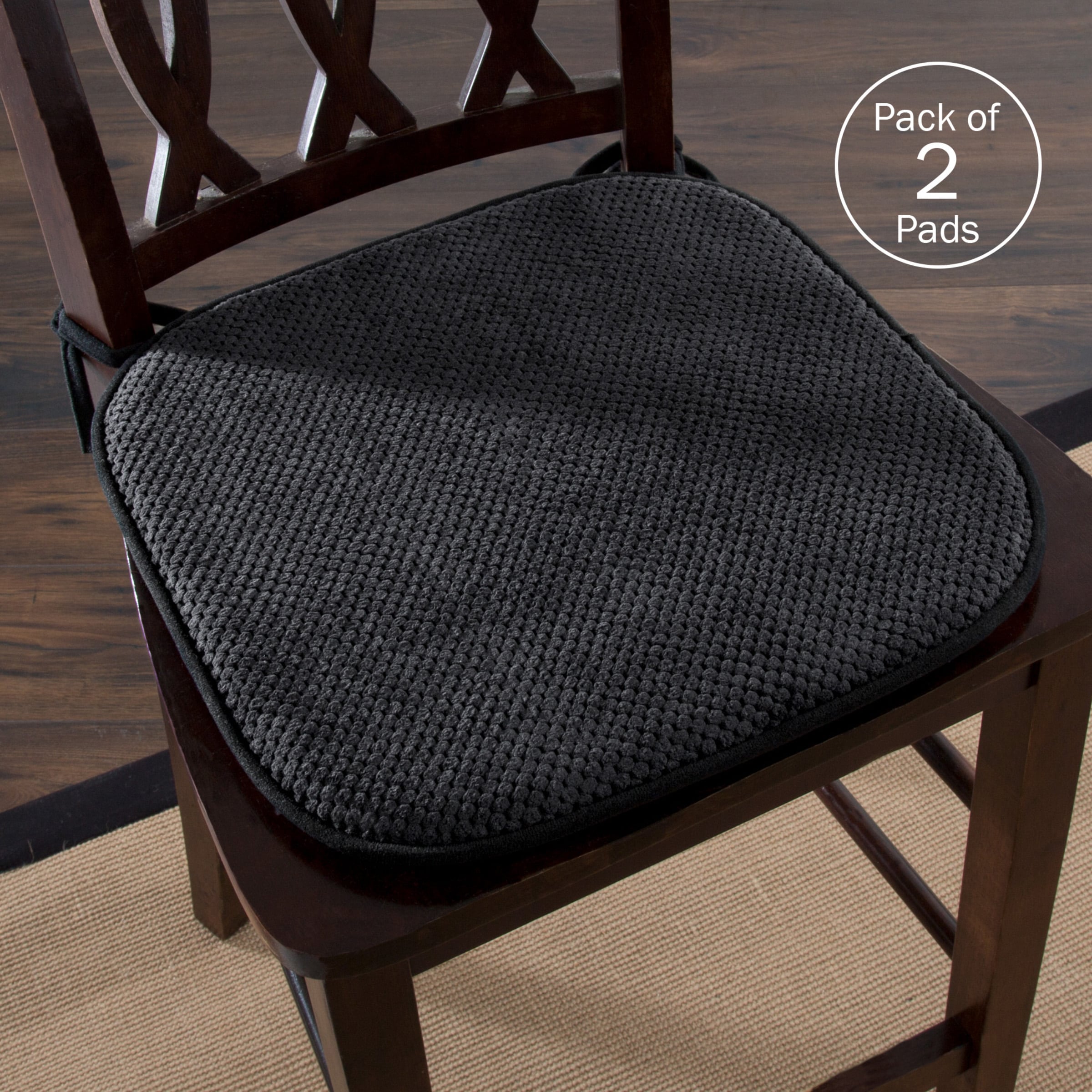 Lavish Home 15.5-Inches x 15.5-Inches Foam Square Padded swivel seat cushion #SH-BUND126