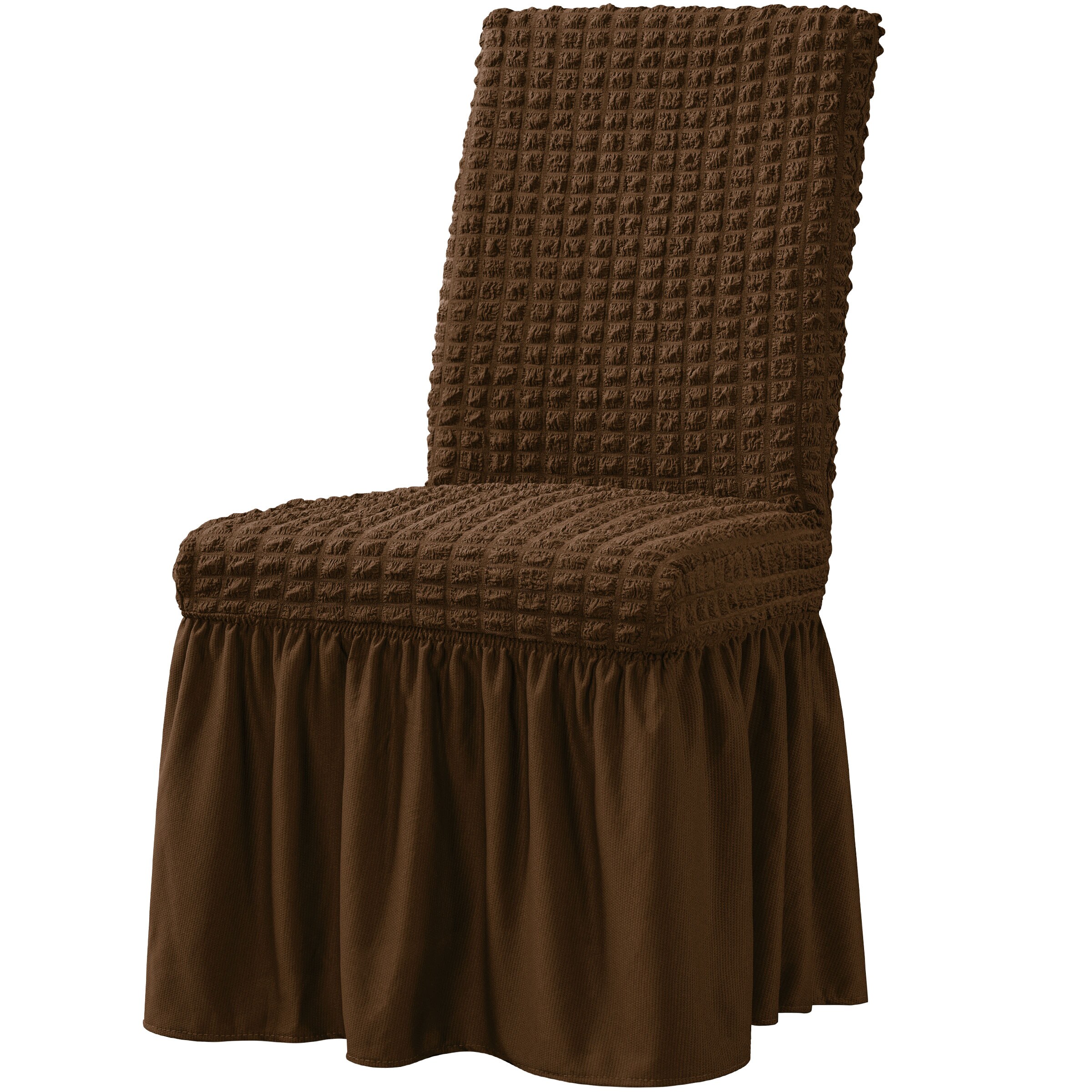 Subrtex SBTQBYZTC04 Universal Chocolate Jacquard Dining chair Slipcover 17-Inches W x 42-Inches H x 18-Inches D