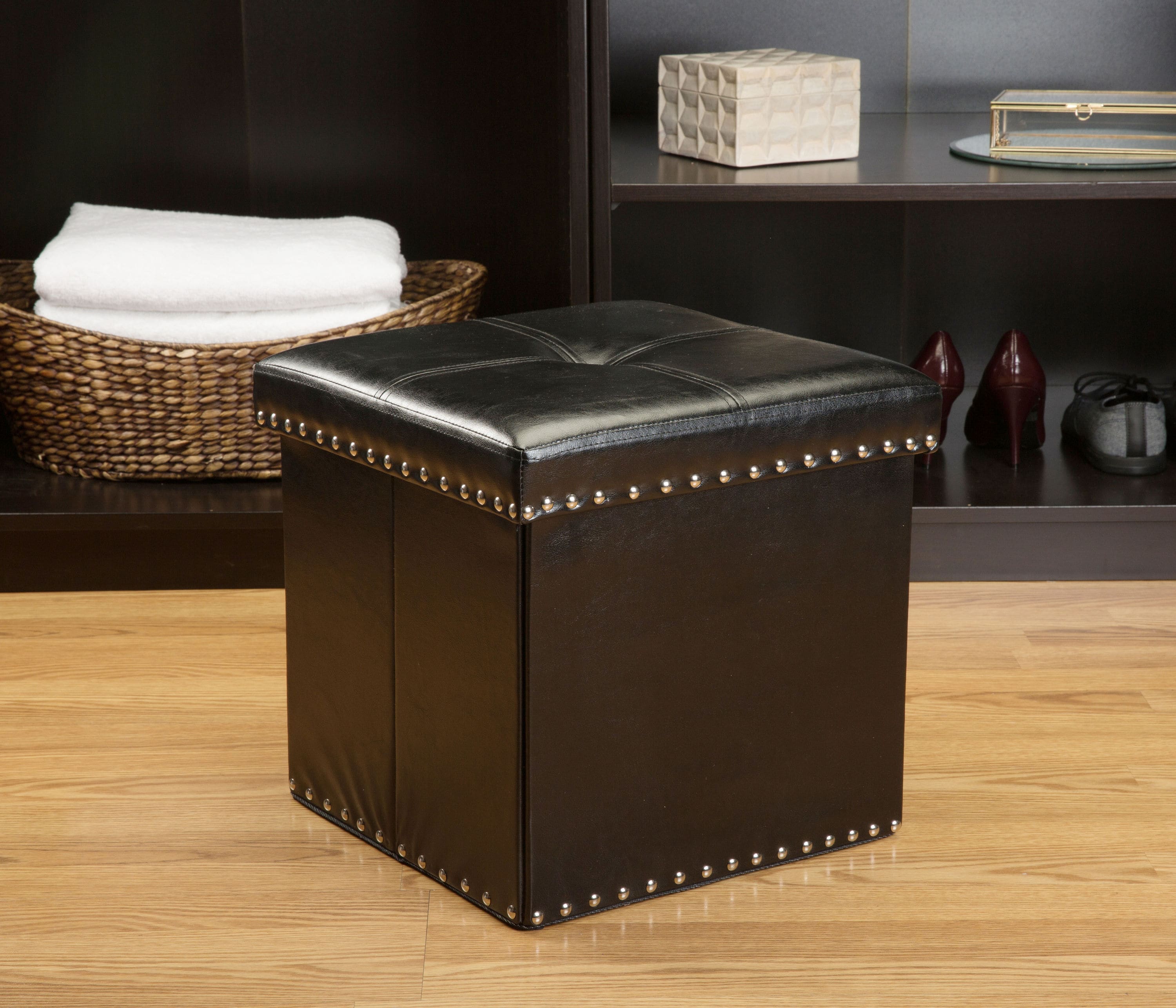 Simplify F-0668-BLACK Indoor-Ottomans - View #5