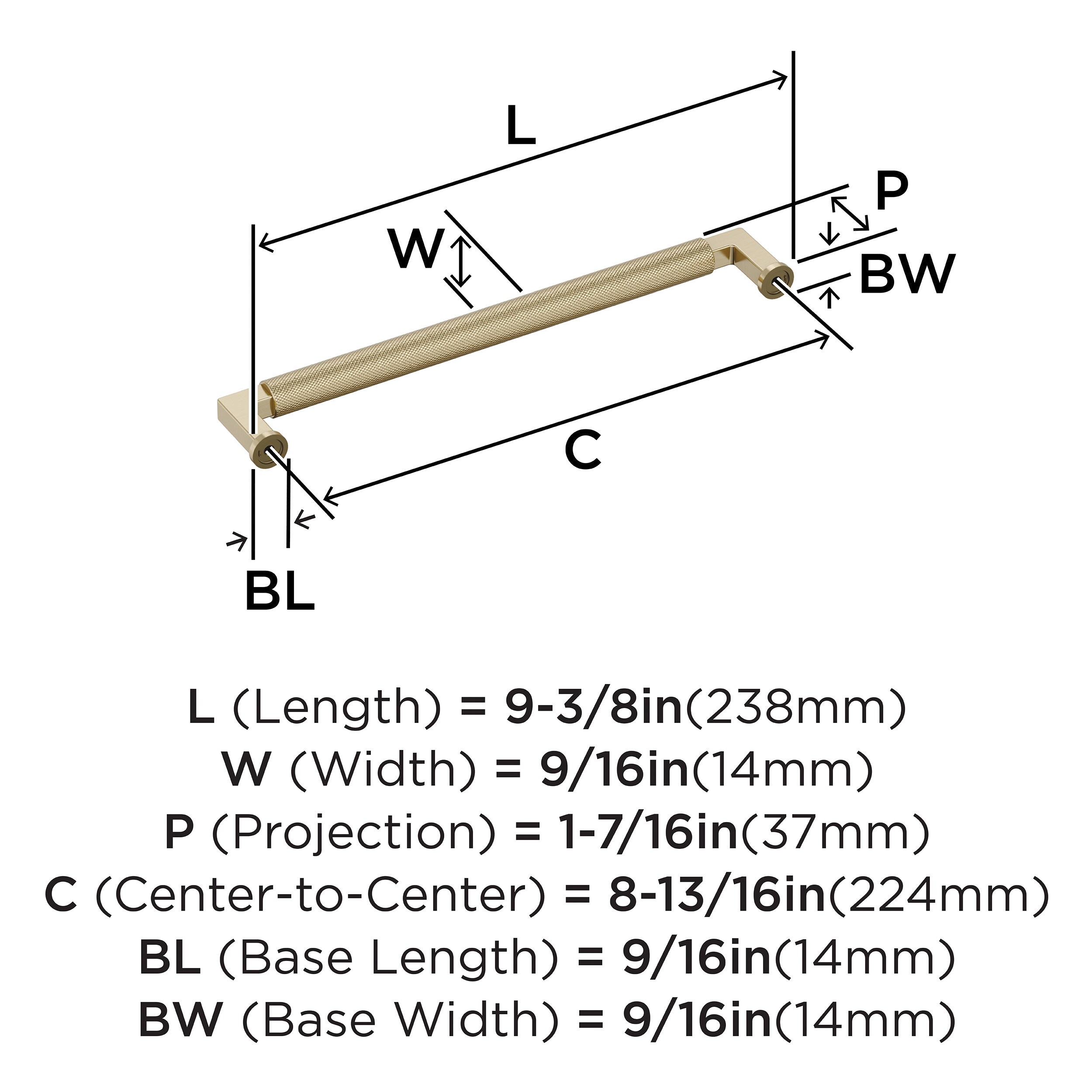 Amerock BP37627BBZ Cabinet-Pulls - View #4