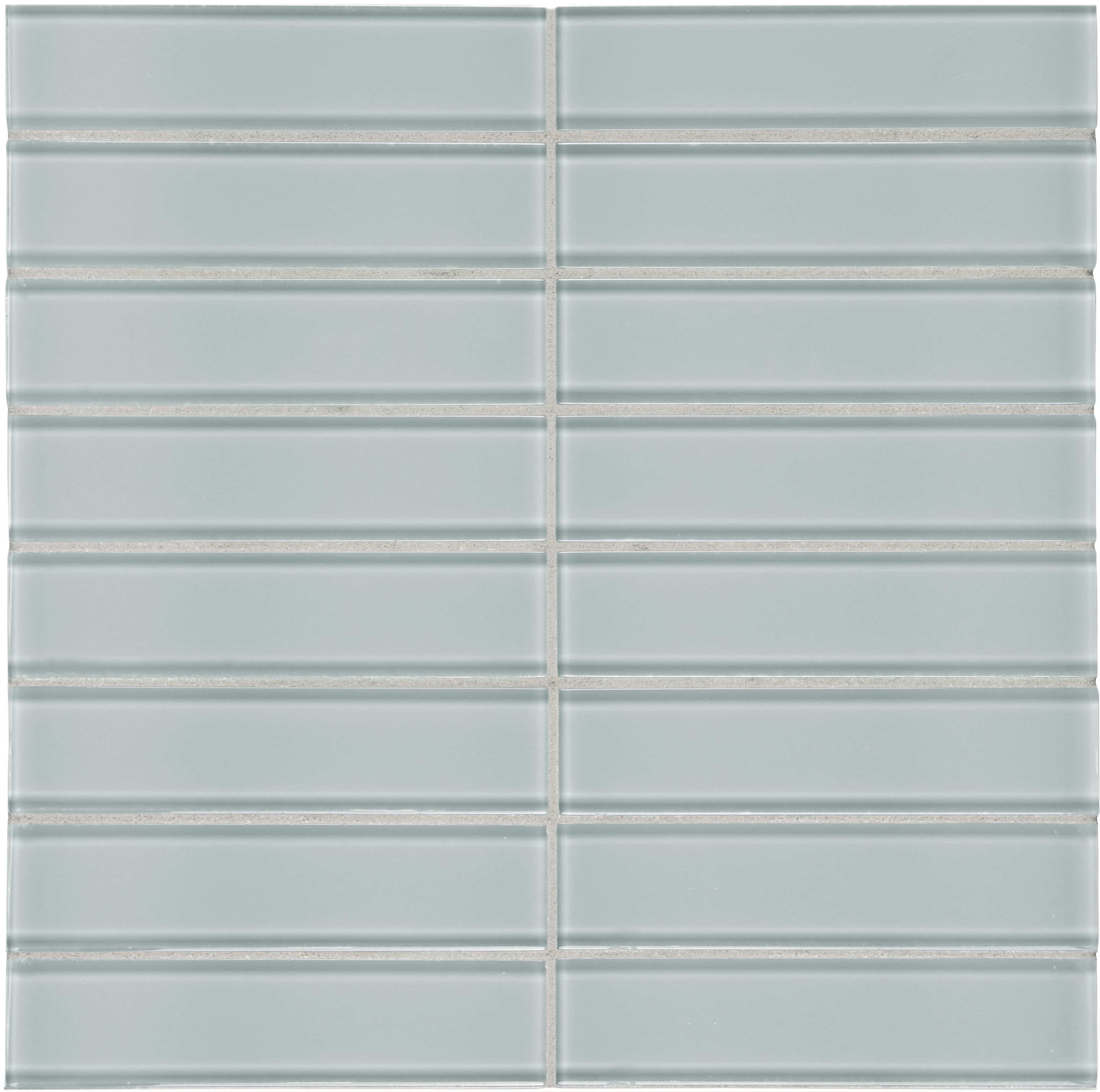 Satori Cloud 12-in x 12-in Glossy Glass Linear Mosaic Wall Tile ( 9.58-sq ft / Carton )
