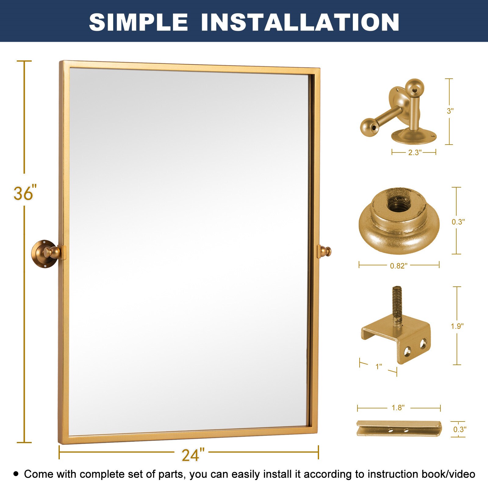Dovelina LS-A-MR01073 Framed-Bath-Mirrors - View #6
