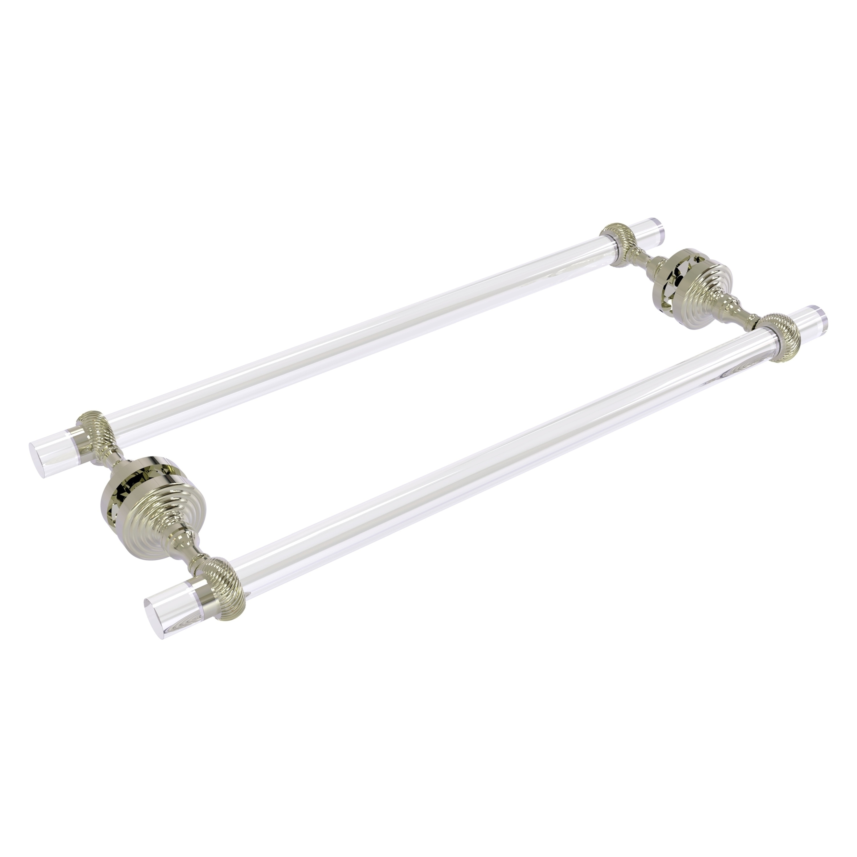 Allied Brass PG-41T-BB-18-PNI Pacific Grove 18-in double Polished Nickel Wall mount Double Towel Bar