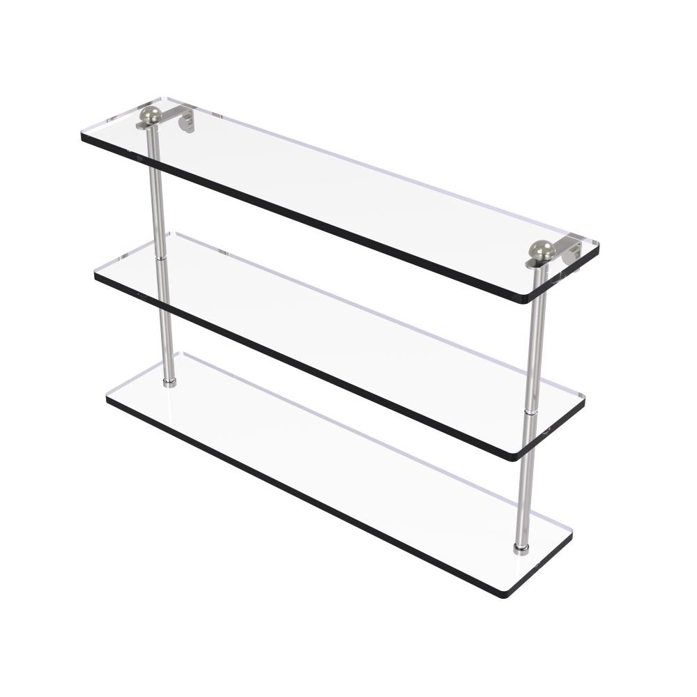 Allied Brass RC-5/22-SN Satin nickel 3 -Tier Wall mount Bathroom Shelf ( 22-in x 15-in x 5-in )
