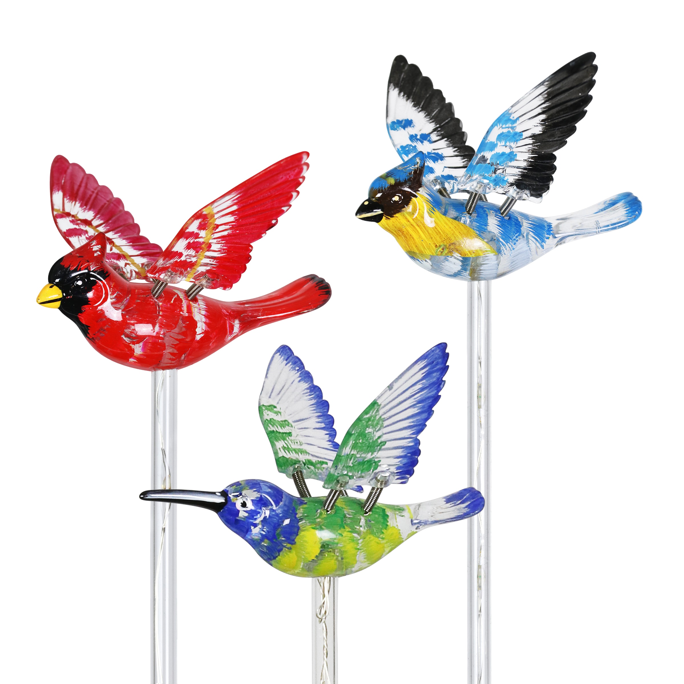 Exhart 54901-RS 27.38-Inches MultiColor Plastic Solar Animals Stake