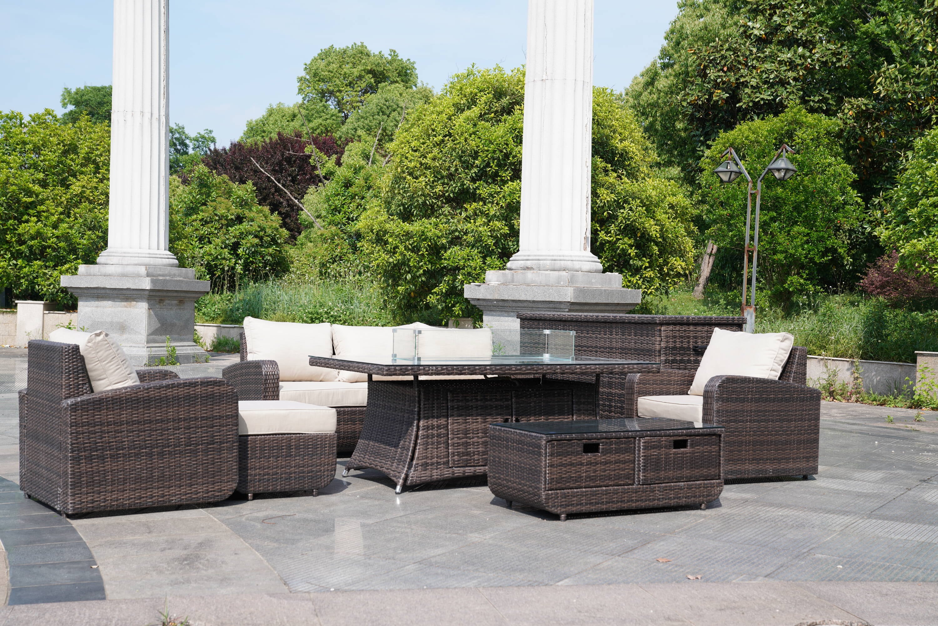 Direct Wicker DWG-06R15&3256B-BR Patio-Dining-Sets - View #5