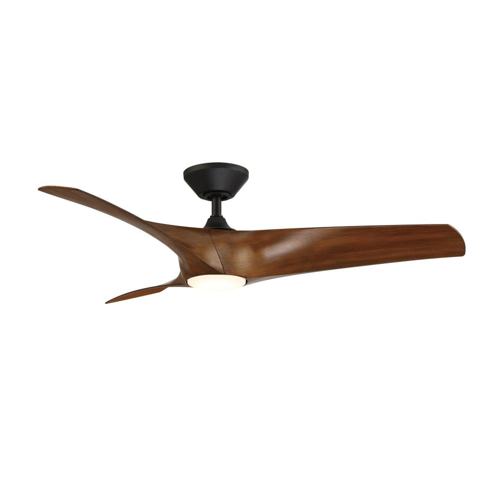 Modern Forms Zephyr 52-in Matte black Integrated LED Indoor/Outdoor Smart Ceiling Fan with Light and Remote (3-Blade) FR-W2006-52L-MB Sansujyuku sansujyuku.com