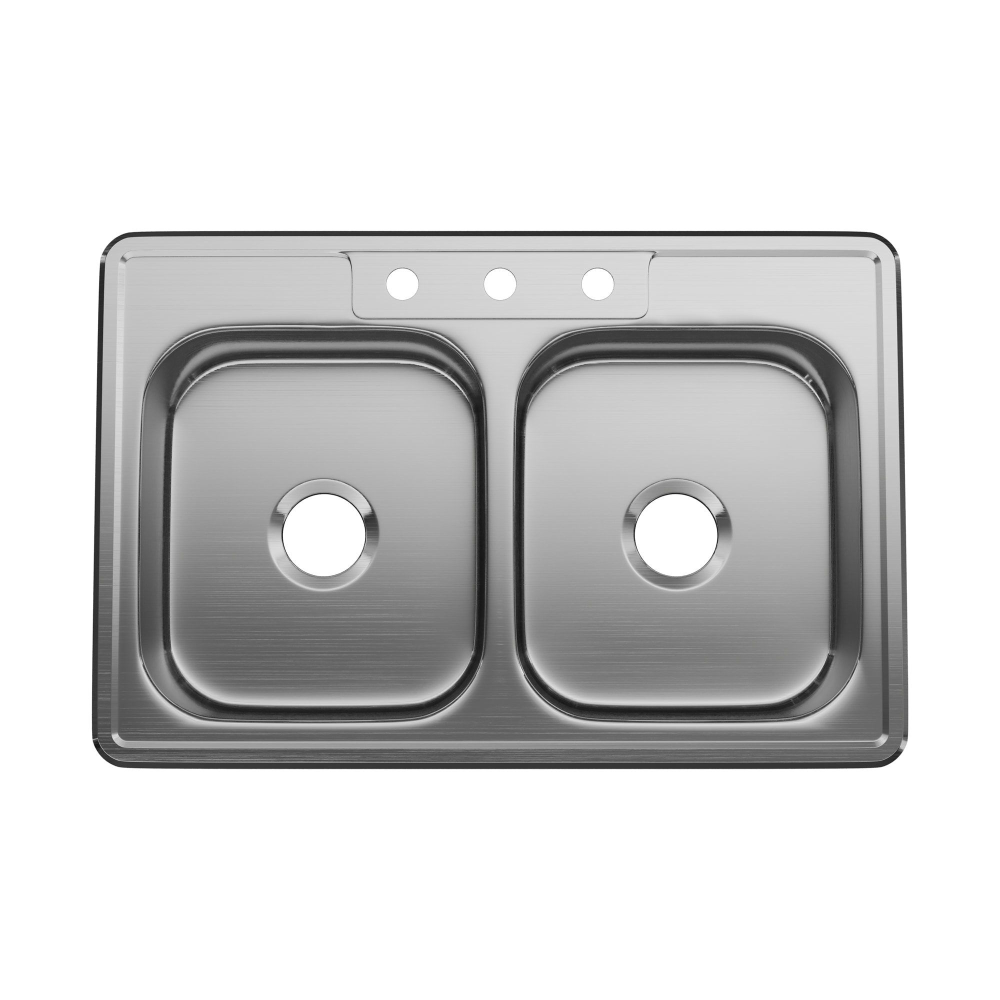 PROFLO PFSR332263 Drop-in 33-in x 22-in Stainless steel Double equal bowl 22 -Gauge Kitchen Sink
