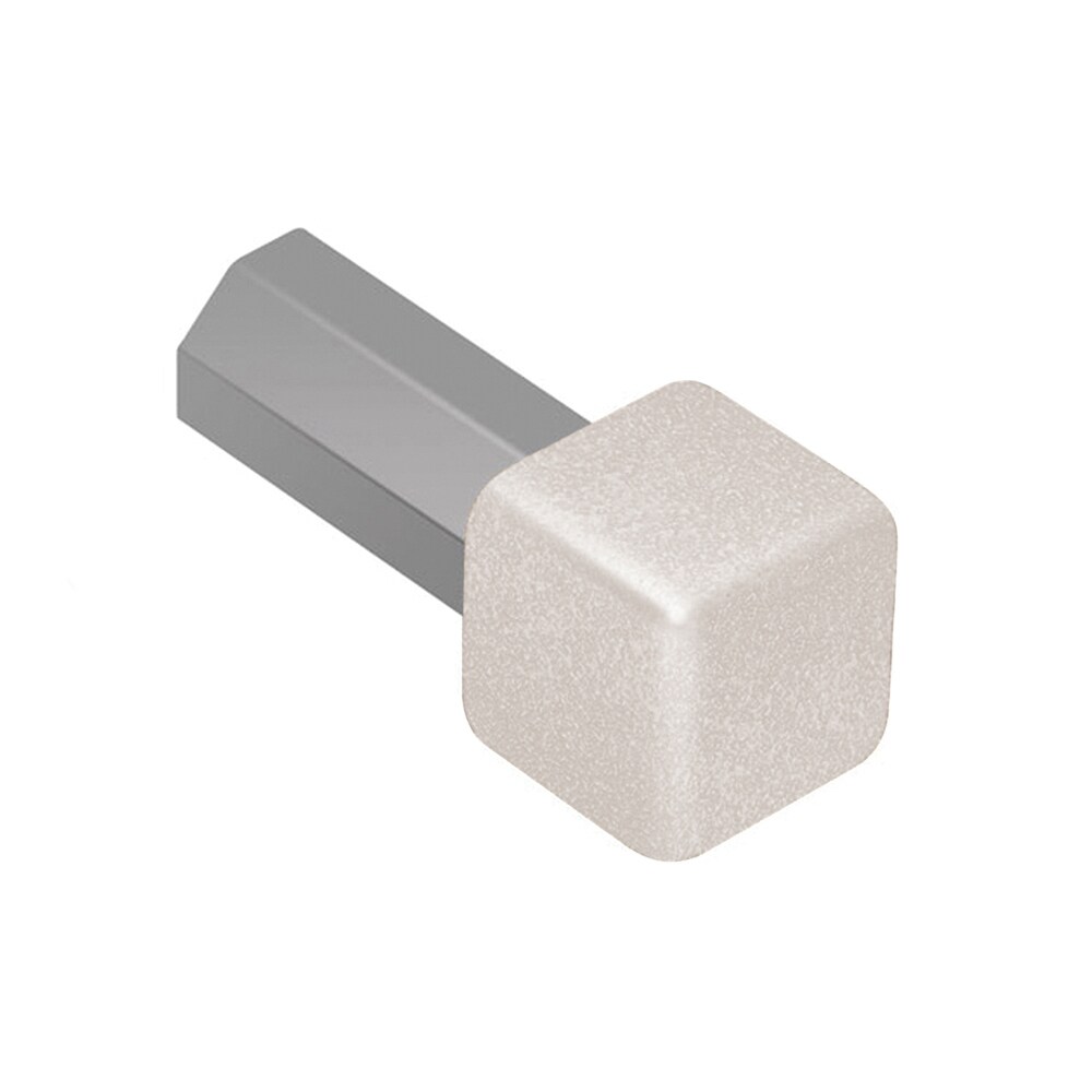 Schluter Systems EV/Q80TSI Quadec 0.313-in W x 1.0-in L Ivory textured color-coated aluminum Aluminum Inside/Outside corner Tile Edge Trim