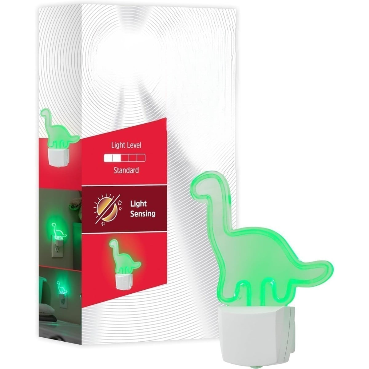 ZXQJRAQ  2 Pack Dinosaur Night Light with Dusk to Dawn Sensor for Bedroom and Nursery