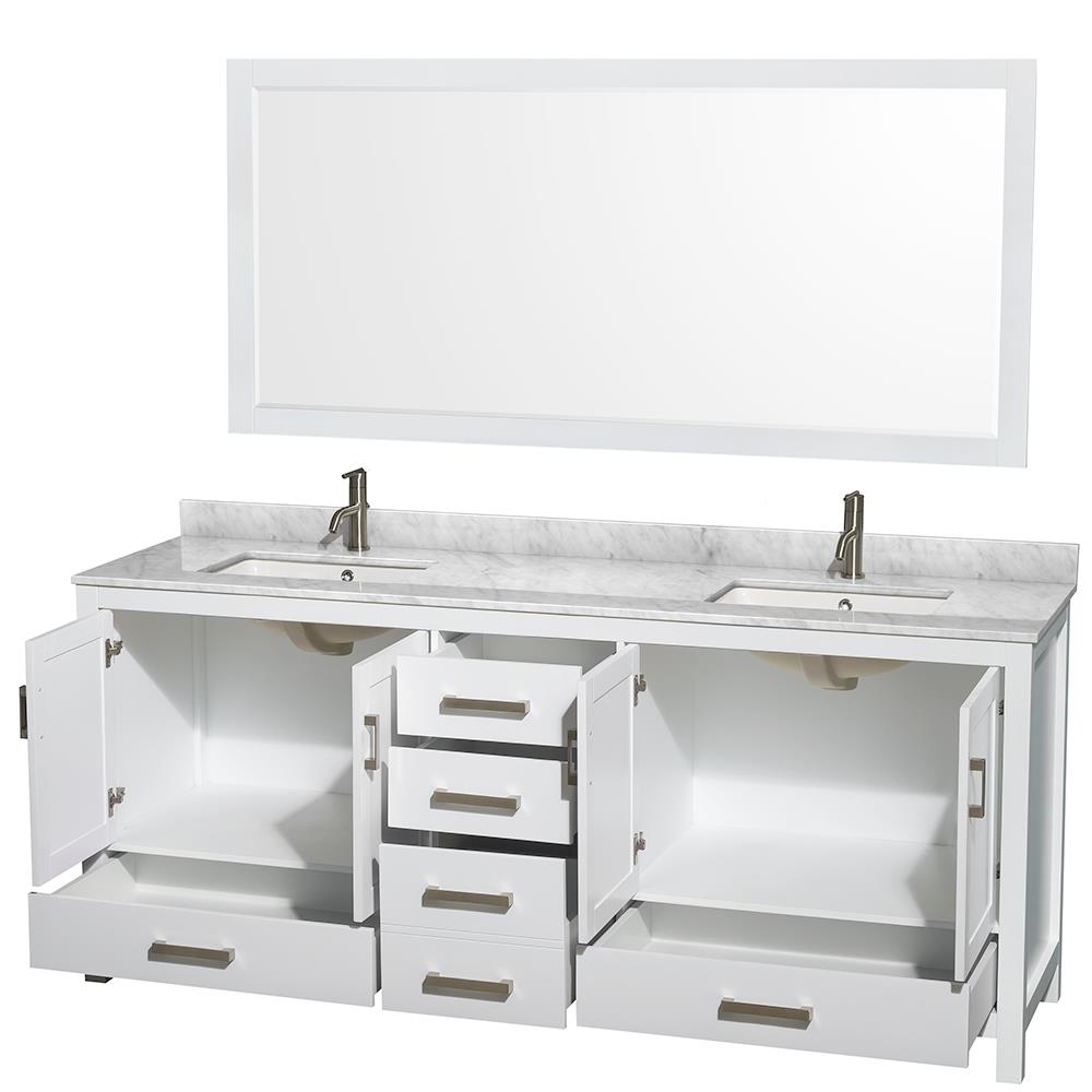 Wyndham Collection WCS141480DWHCMUNSM70 Bath-Vanity-Combo - View #2