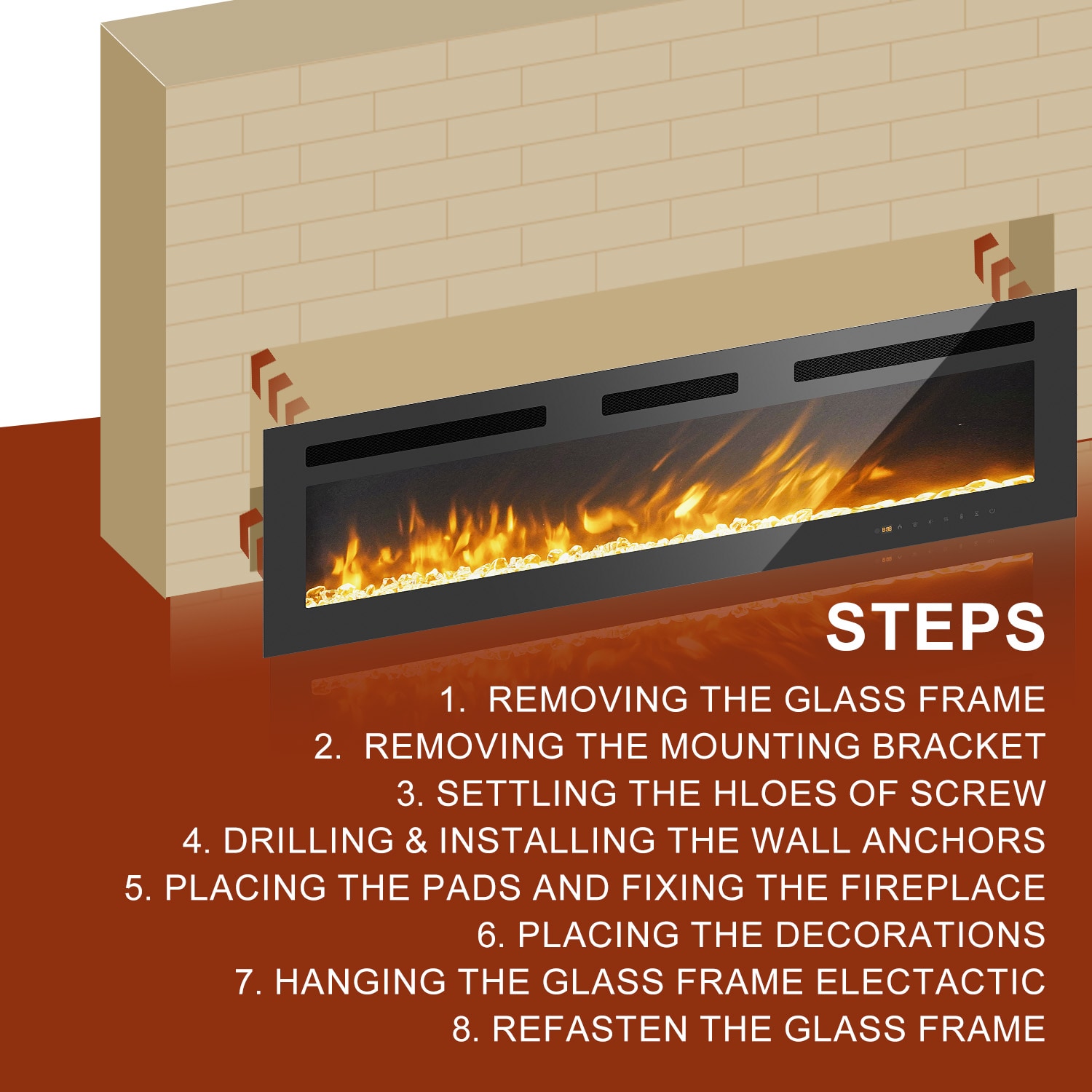AOXUN H20019 Electric-Fireplaces - View #8