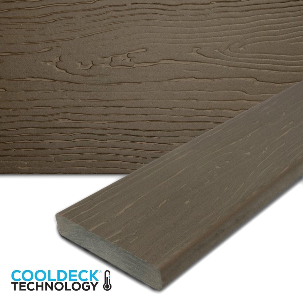 MoistureShield 13550904 Vision 1-in x 6-in x 20-ft CoolDeck Cold Brew Solid edge Composite Deck board