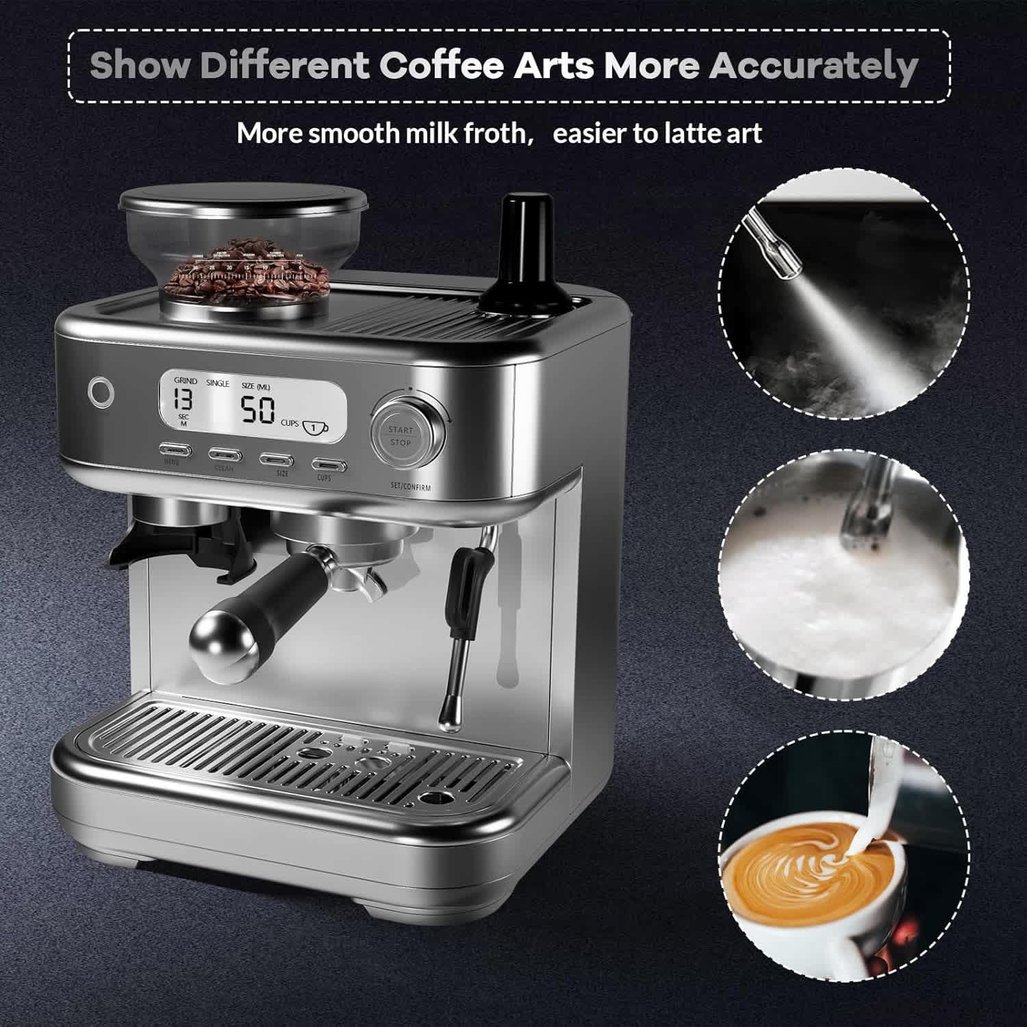Qeetex LSHQQPHO-0ZRKMFUG Espresso-Machines - View #6