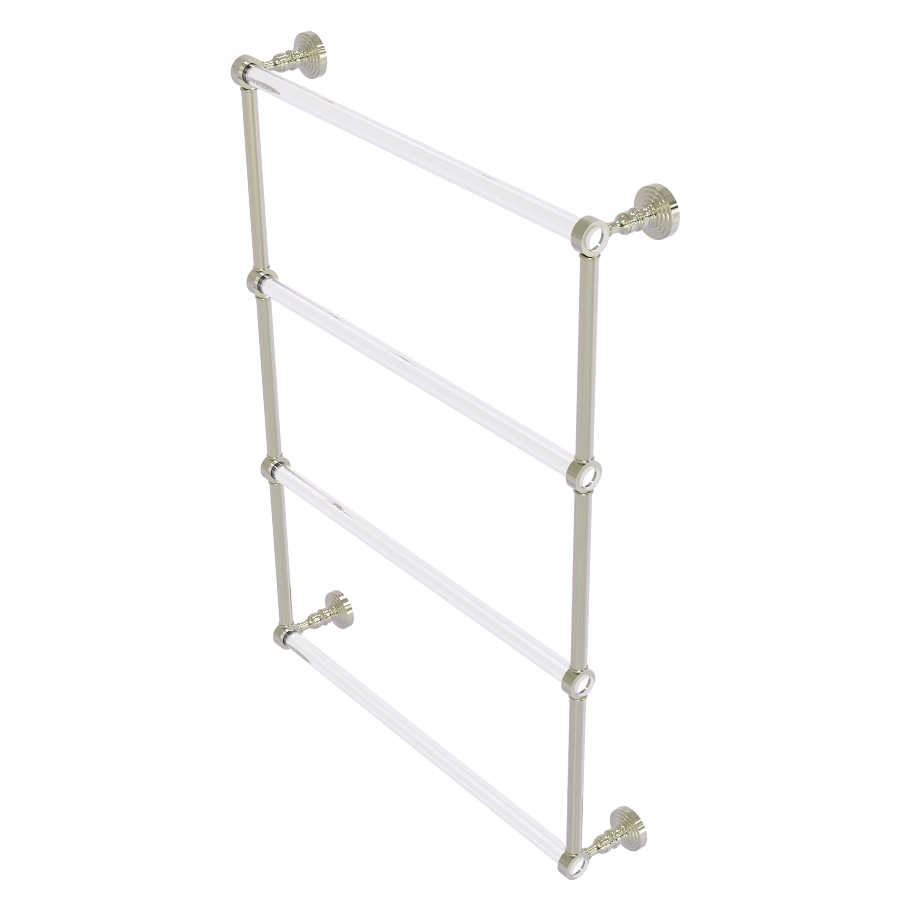 Allied Brass PG-28-24-PNI Pacific Grove 24-in double Polished Nickel Wall mount 4-tier Towel Bar