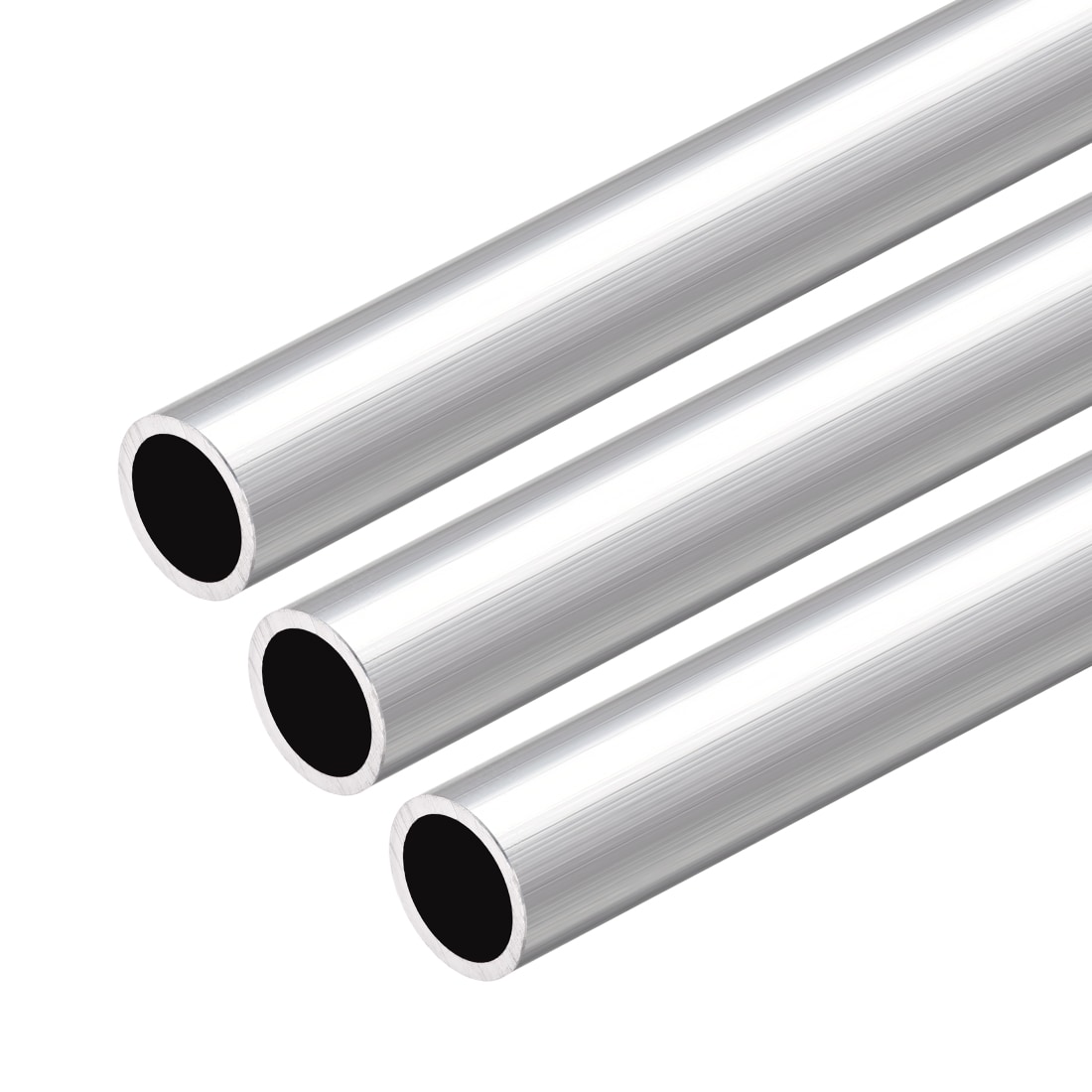 Unique Bargains 6063 Aluminum Round Tube 300mm Length 15mm OD 12mm Inner Dia Seamless Aluminum Straight Tubing 3pcs #S26032000UX3250