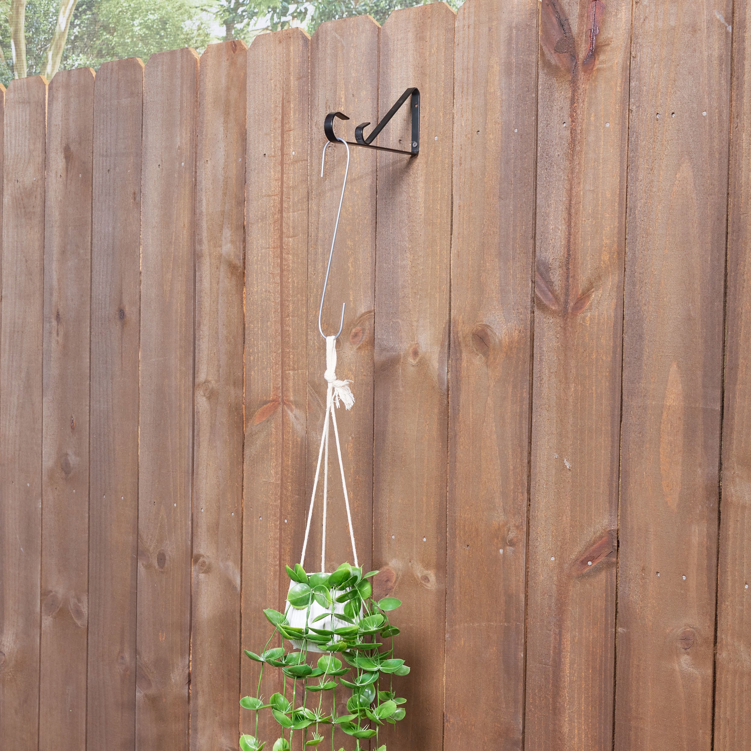 Natural Wood & Metal Wall Hanger with 3 Hooks - Foreside Home & Garden