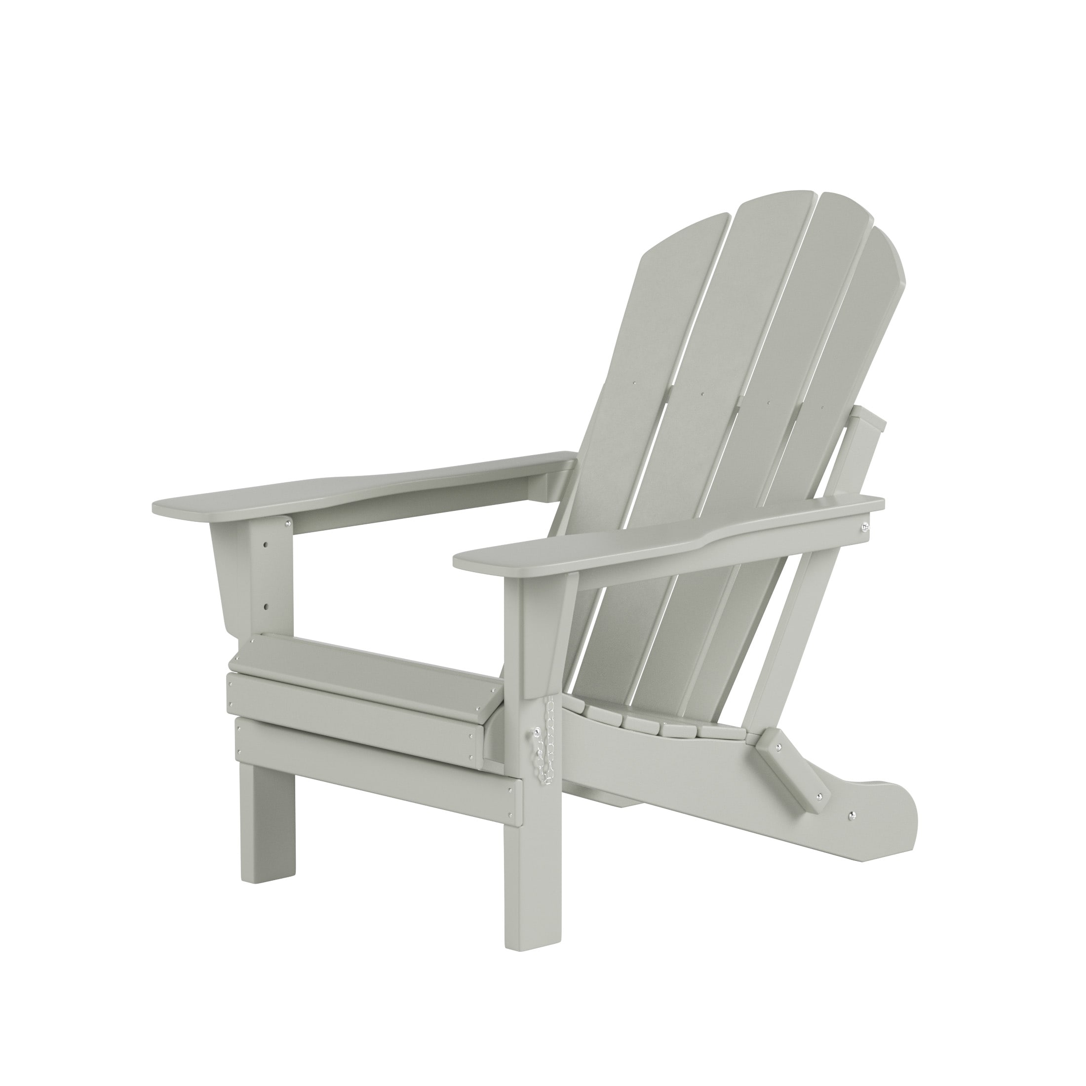 Sand Poly Adirondack Folding Outdoor Accent Chairs, Set of 2