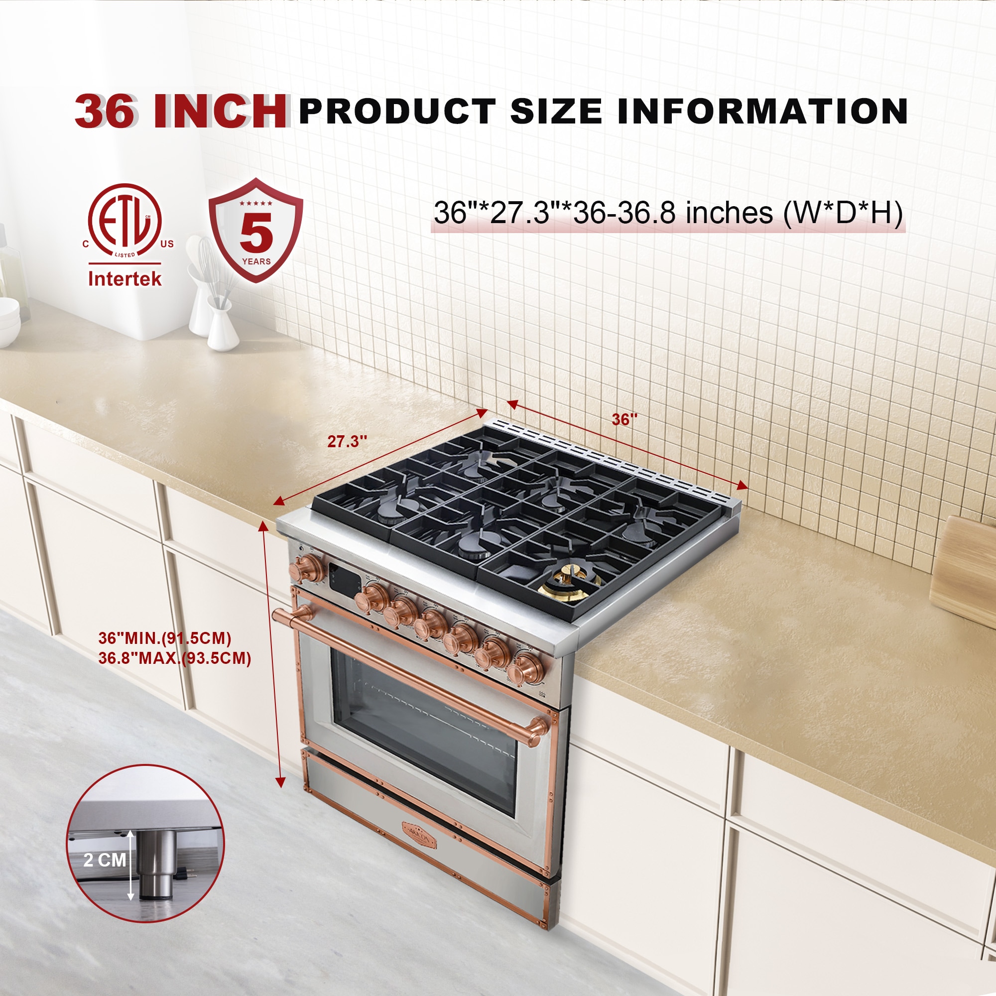 Akicon AK-G36N05A-FRSFRSA1 Freestanding-Gas-Ranges - View #6