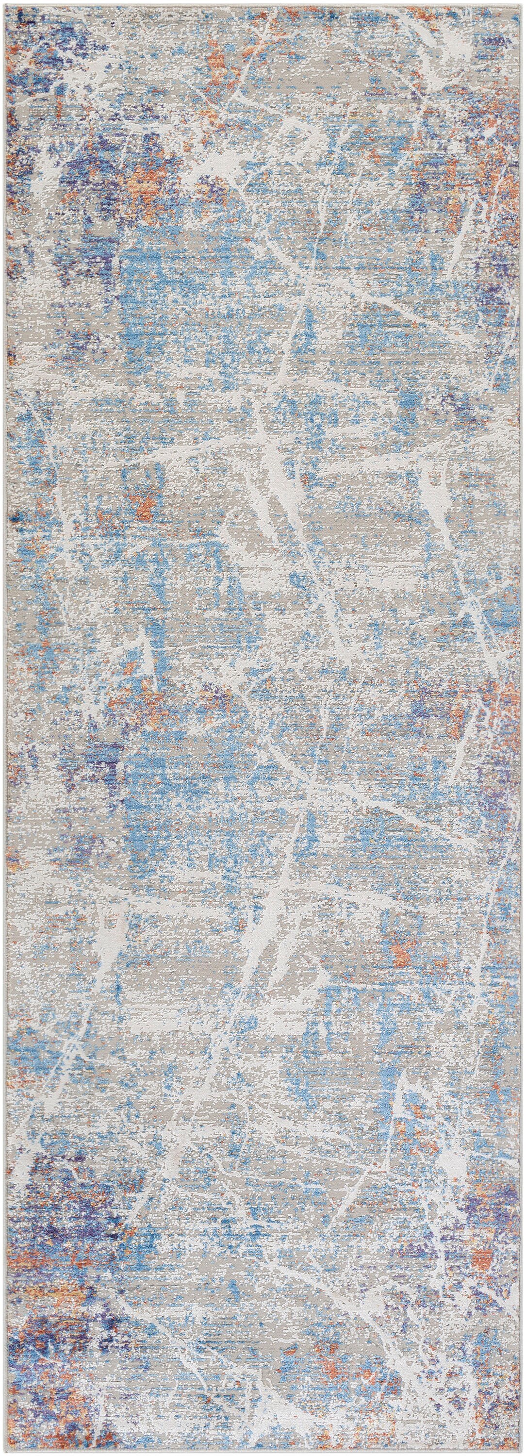 Surya AIS2311-2777 Aisha 3 X 8 (ft) Denim Indoor Abstract Mid-century Modern Area Rug