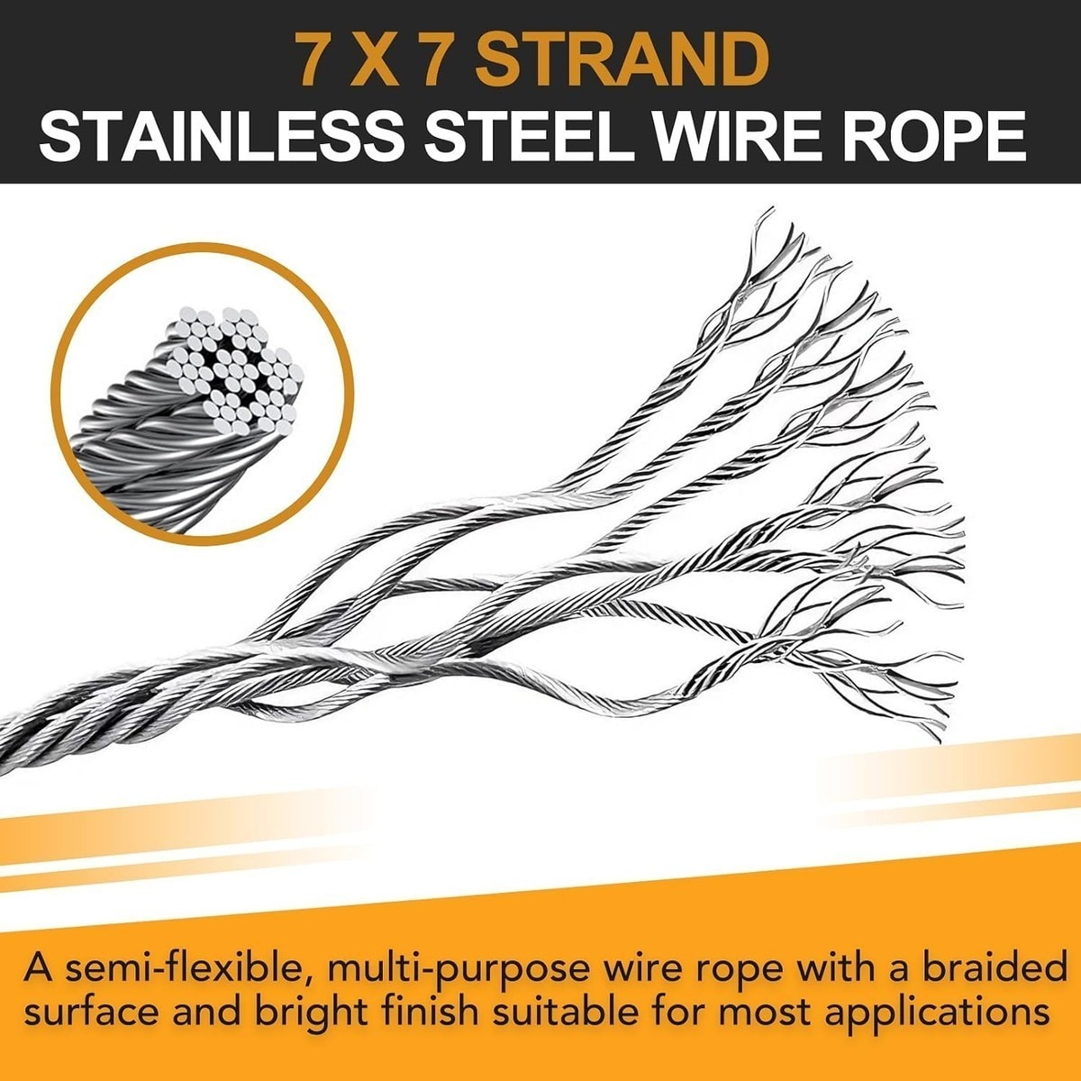 Slagawa 4 Pack Stage Light Safety Cables 1/8 Inch Diameter 304 ...
