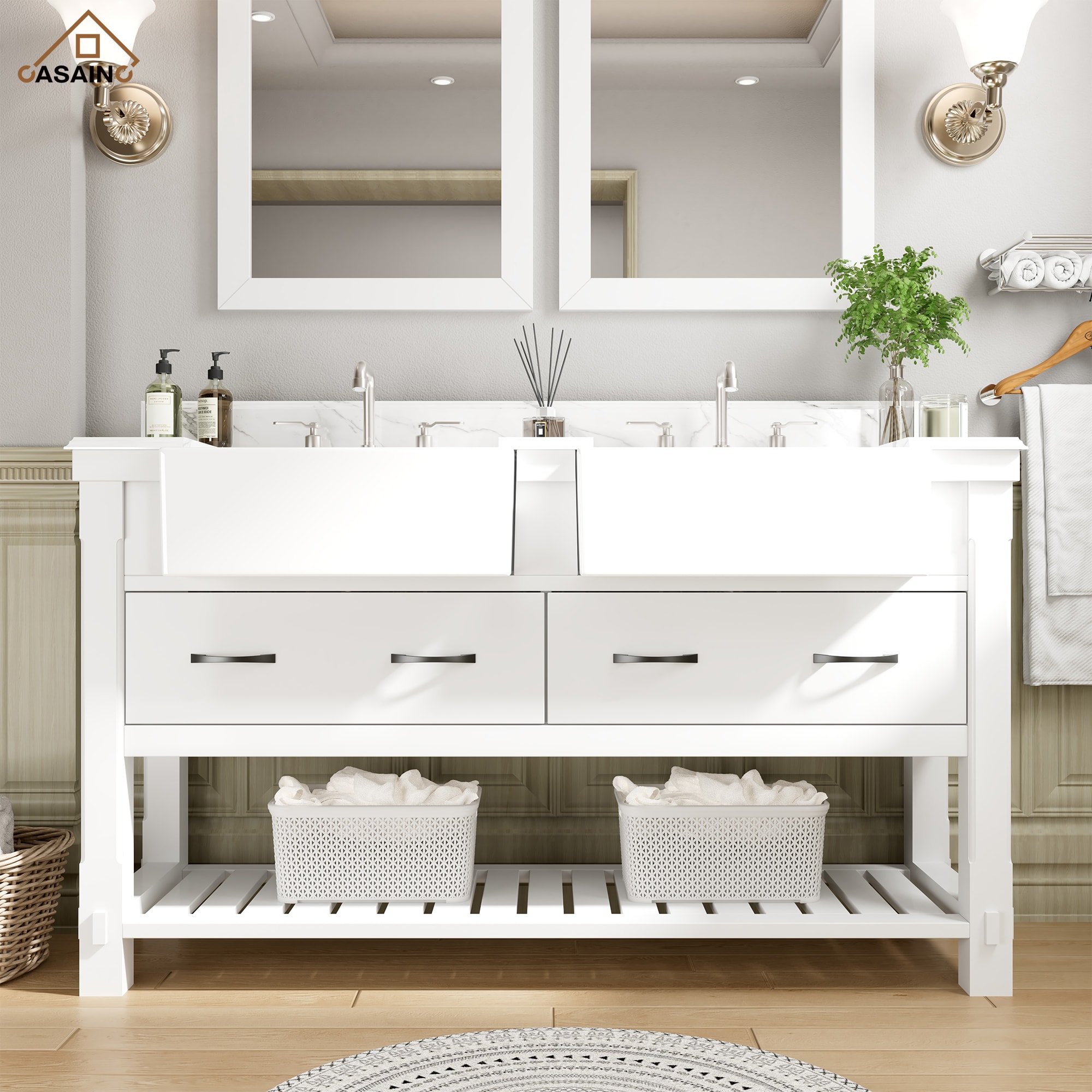 CASAINC MS-20036-CAB-WH Bath-Vanity-Combo - View #3