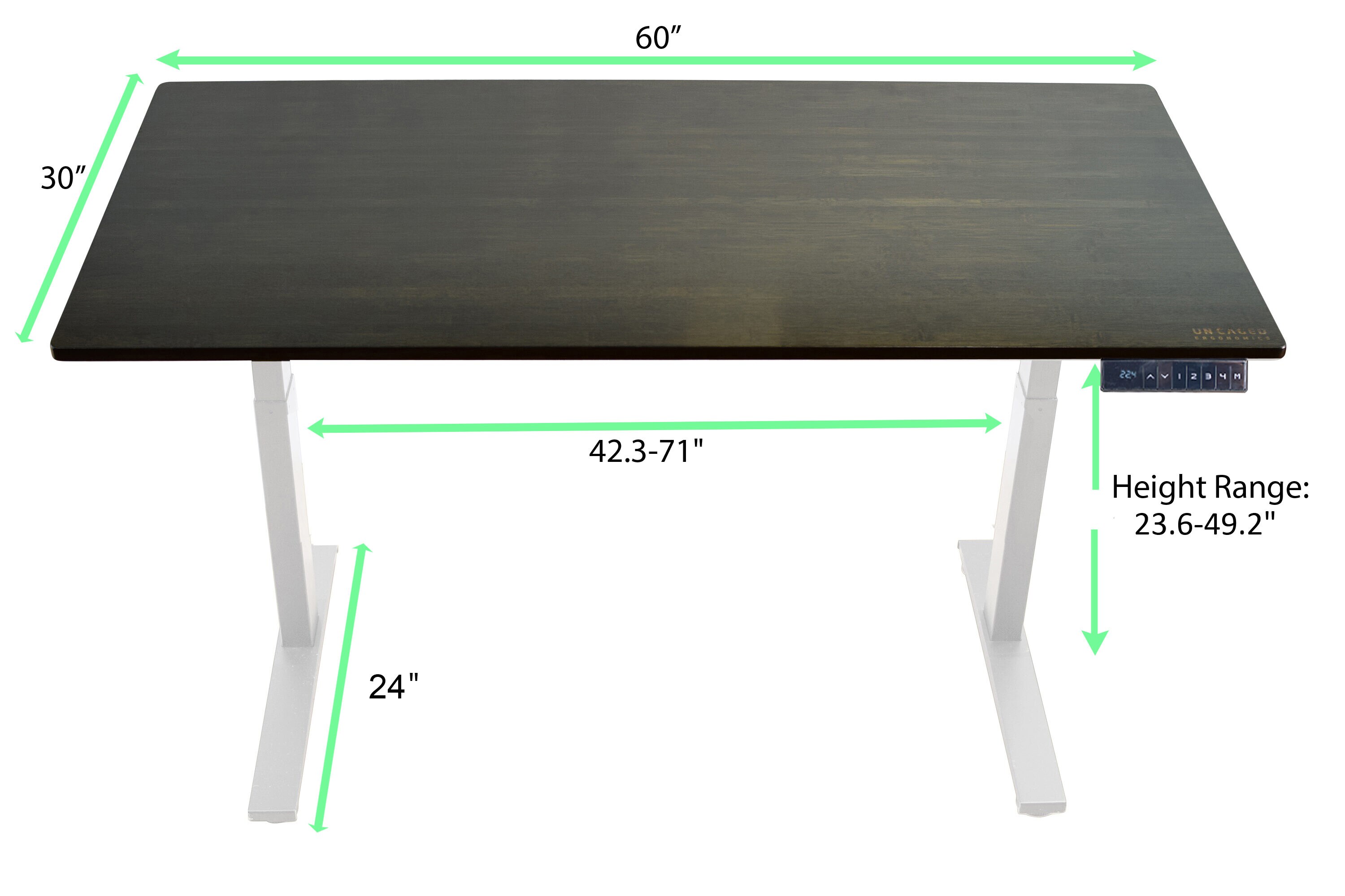 Table Ergotable 2, Plateau inclinable 120x60cm, Hauteur réglable