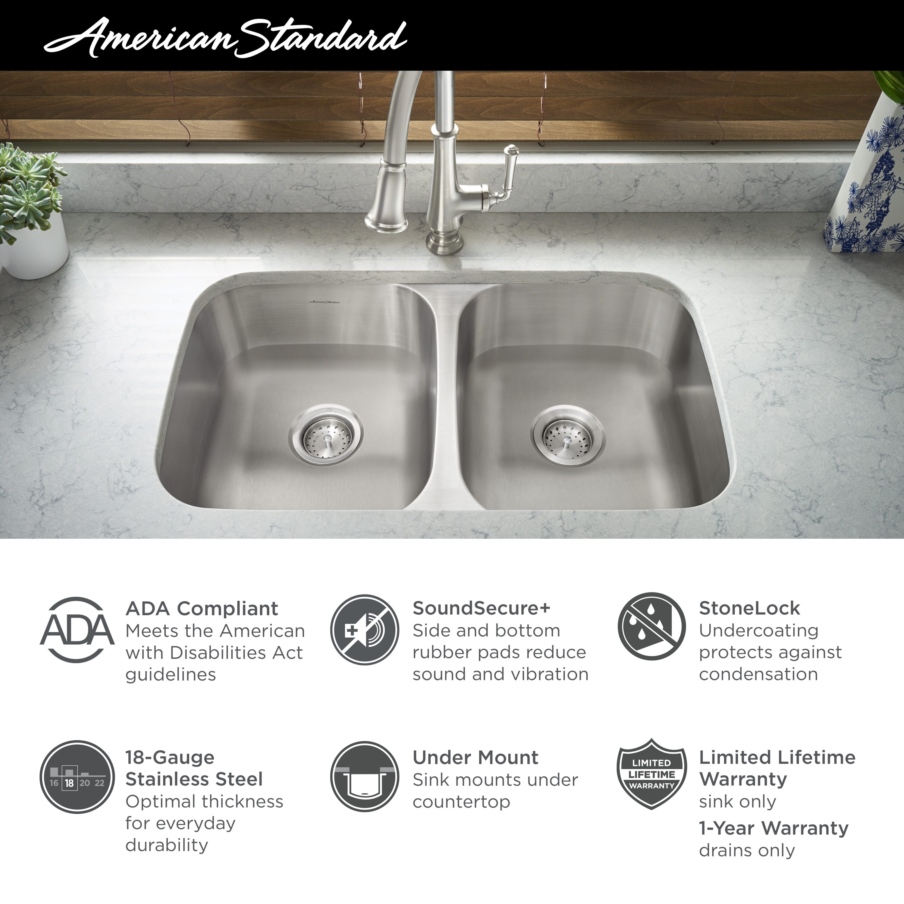 American Standard 18DB6311800S.075 Kitchen-Sinks - View #3
